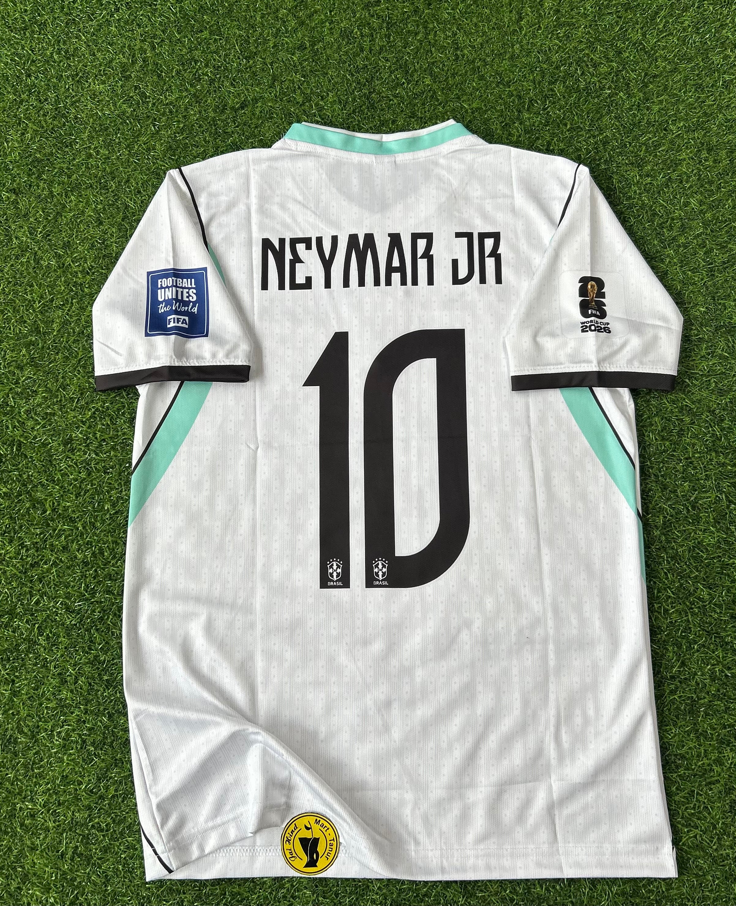 BRAZIL 2026 WHITE JERSEY , HALF SLEEVE EMBROIDERY – JAIHIND SPORTS