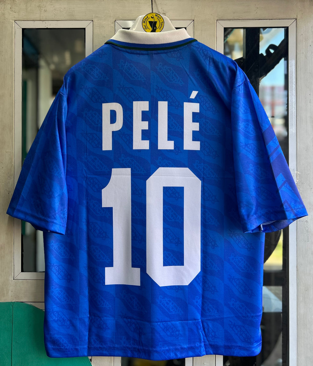 BRAZIL 1992 AWAY JERSEY, FIVE SLEEVE POLO EMBROIDERY