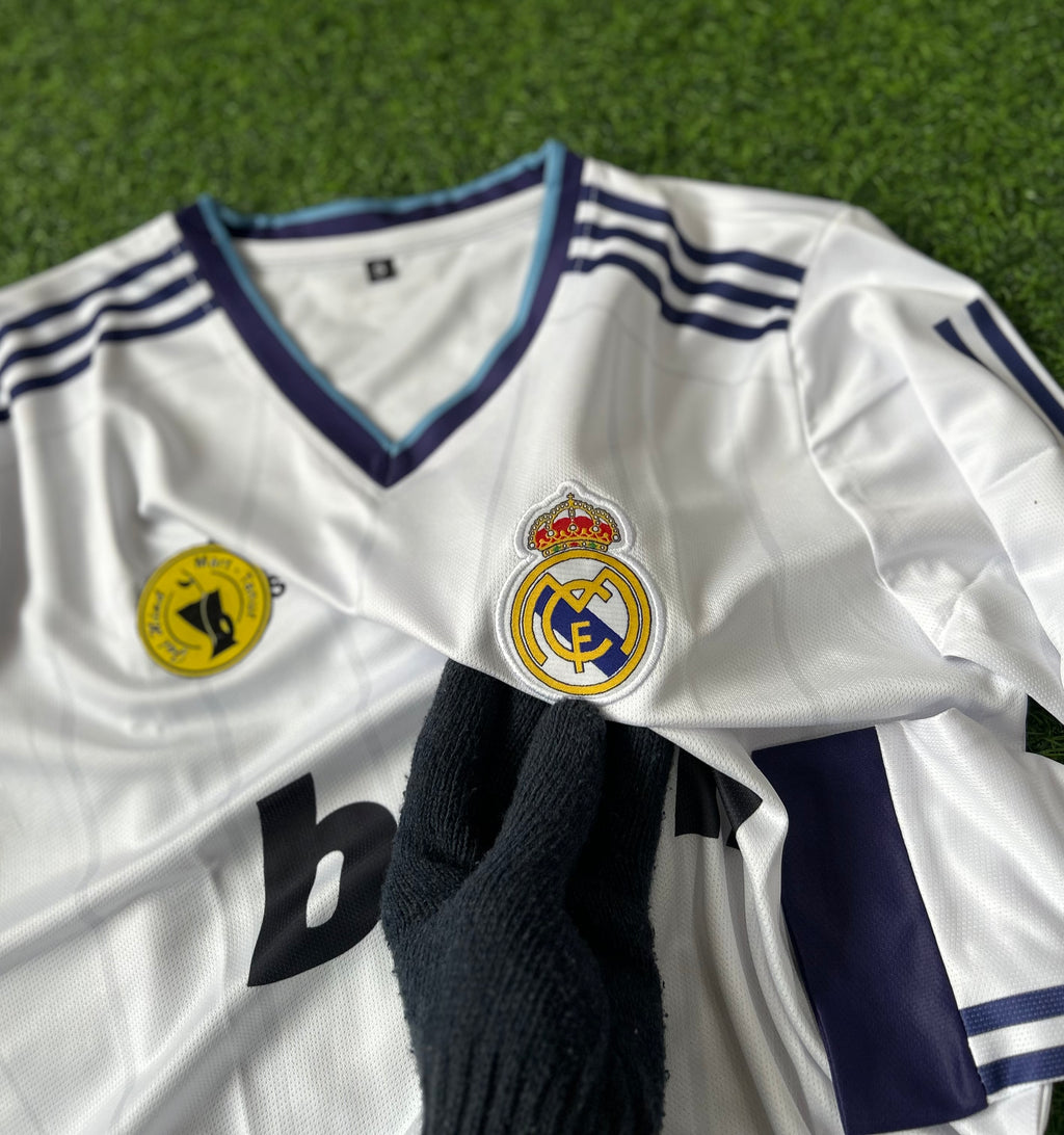 REAL MADRID 2013-14 HOME KIT, FULL SLEEVE EMBROIDERY