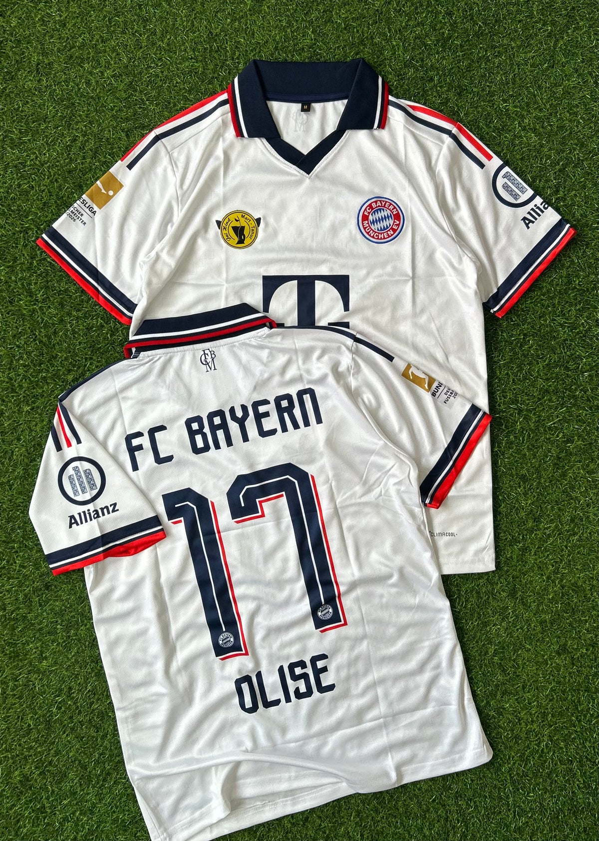 BAYERN MUNICH 2026-27 SEASON AWAY JERSEY, HALF SLEEVE POLO  EMBROIDERY