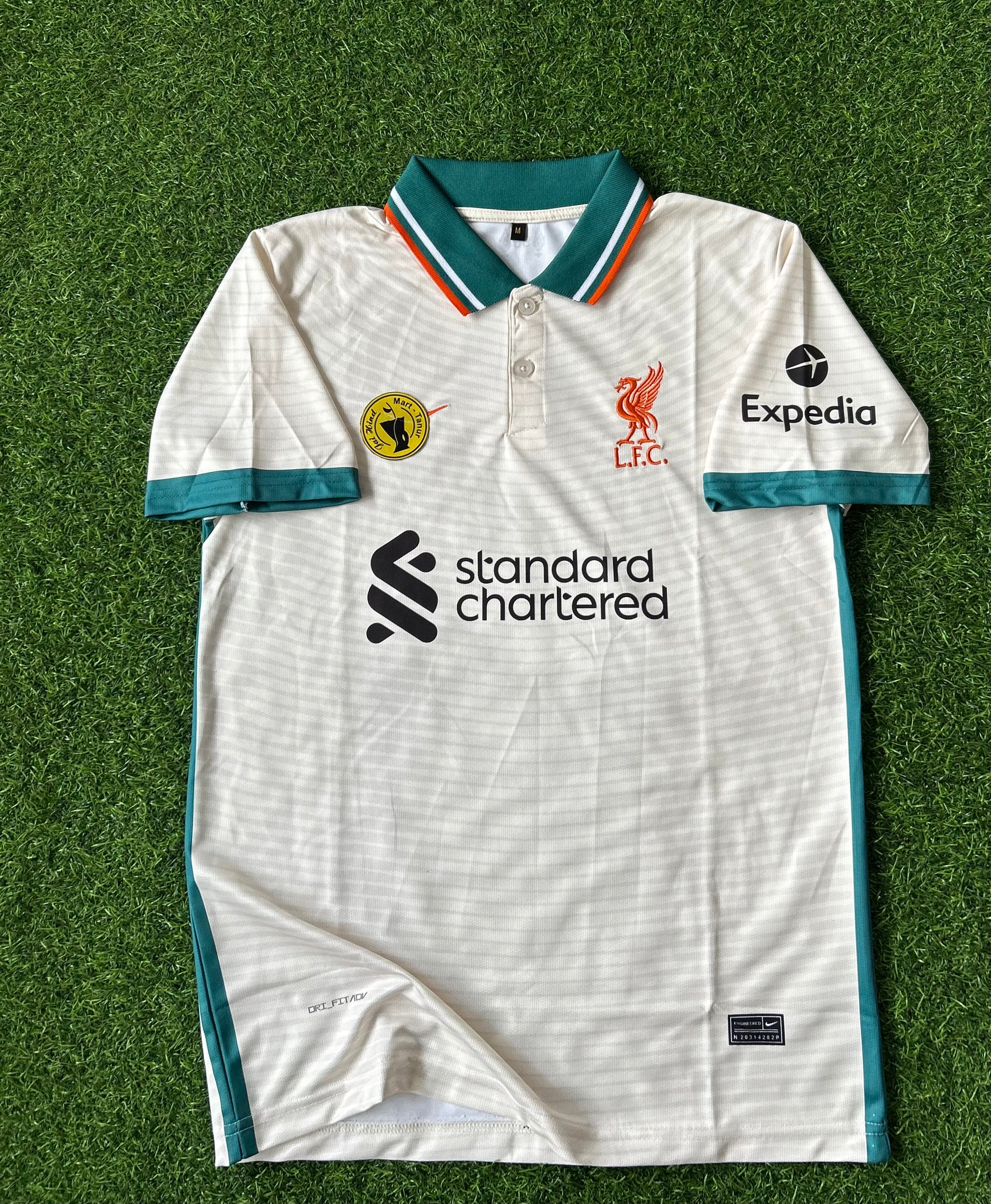 LIVERPOOL 2021-22 AWAY KIT, HALF SLEEVE POLO EMBROIDERY
