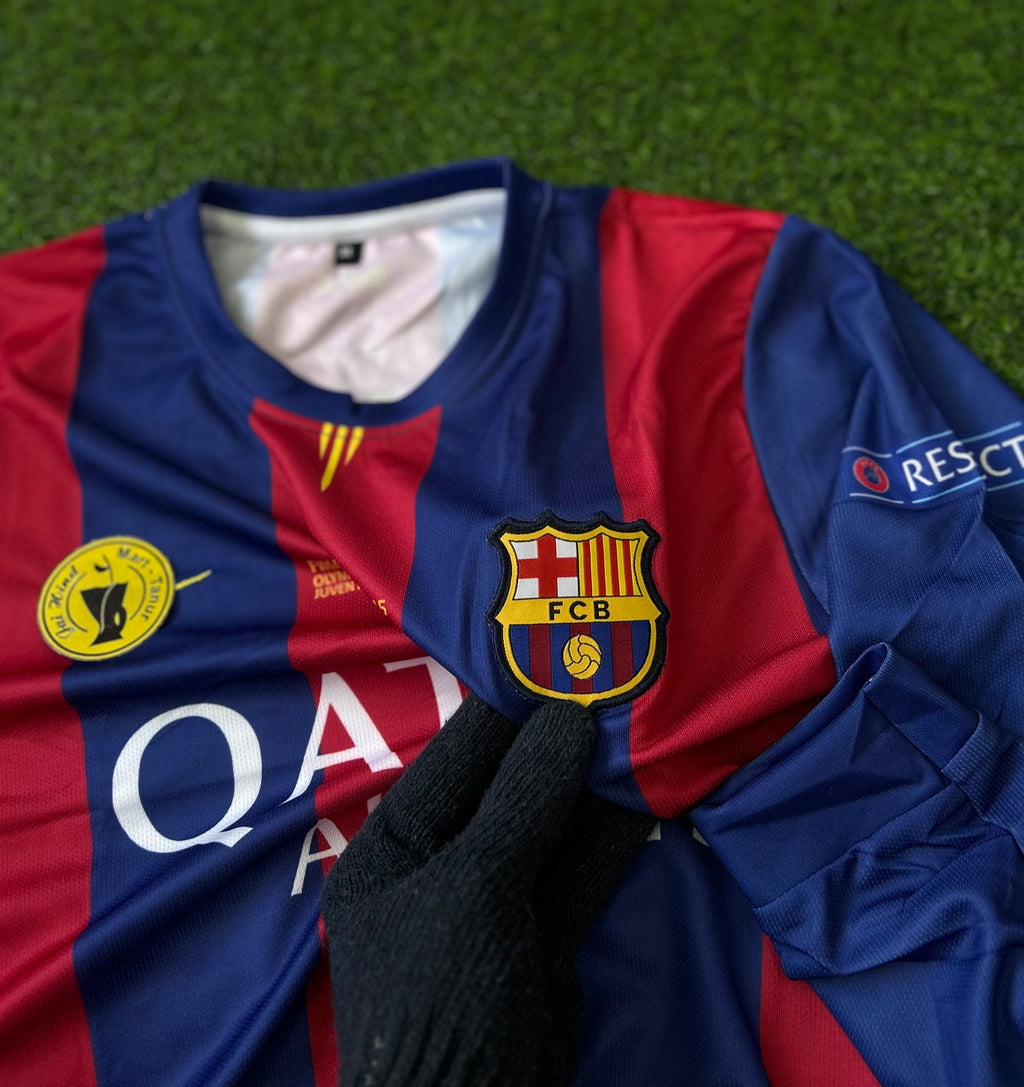 BARCELONA 2014-15 HOME JERSEY, FULL SLEEVE EMBROIDERY