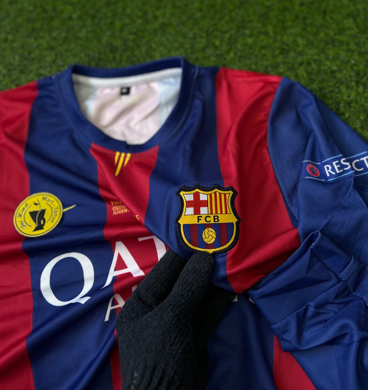 BARCELONA 2014-15 HOME JERSEY, FULL SLEEVE EMBROIDERY