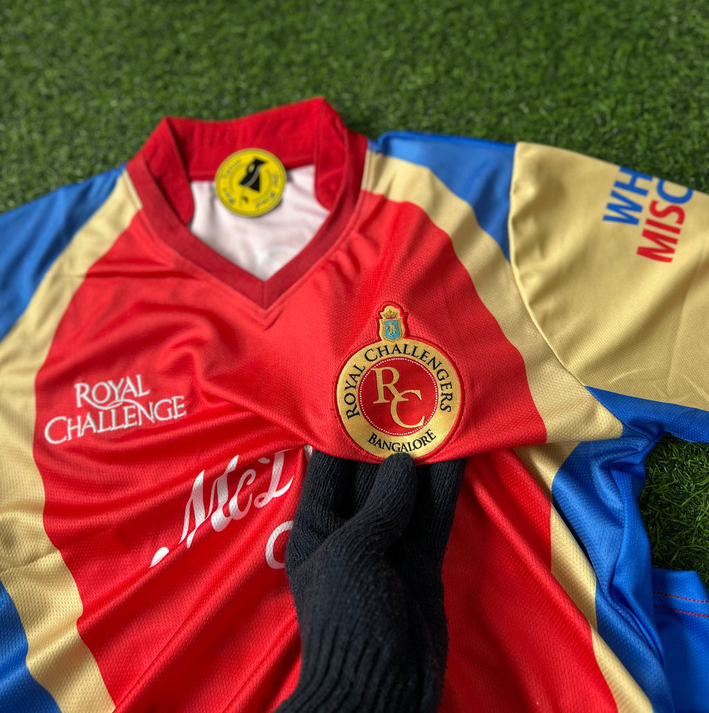 RCB 2012 IPL HOME KIT, HALF SLEEVE EMBROIDERY (OG NECK)