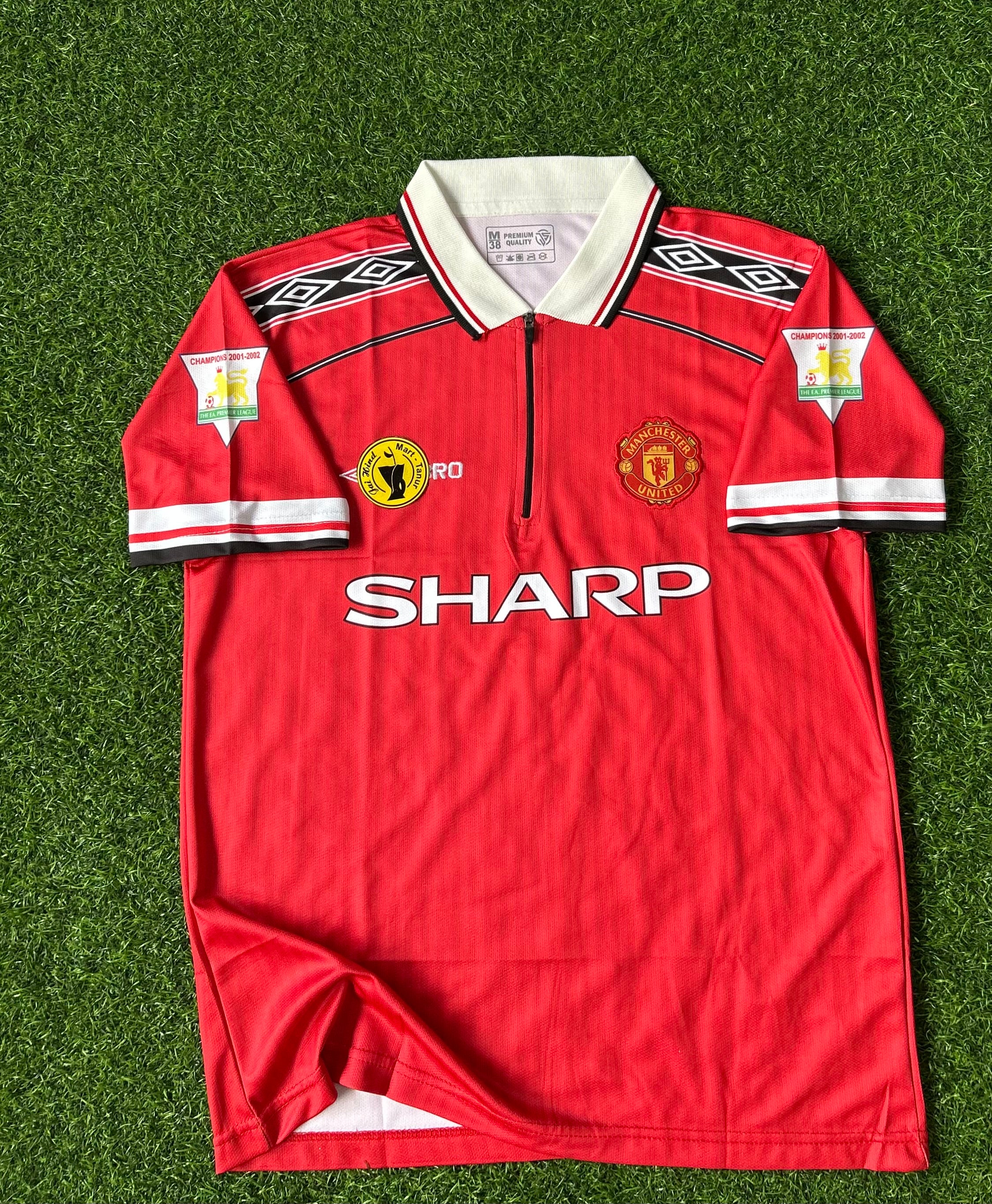 MAN UNITED 1998-99 HOME KIT, HALF SLEEVE POLO EMBROIDERY