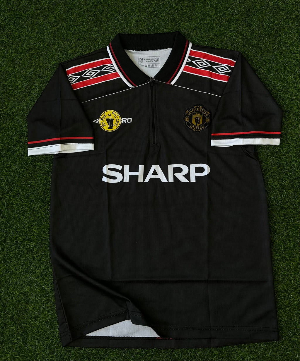 MAN UNITED 1998-99 THIRD JERSEY, HALF SLEEVE POLO EMBROIDERY