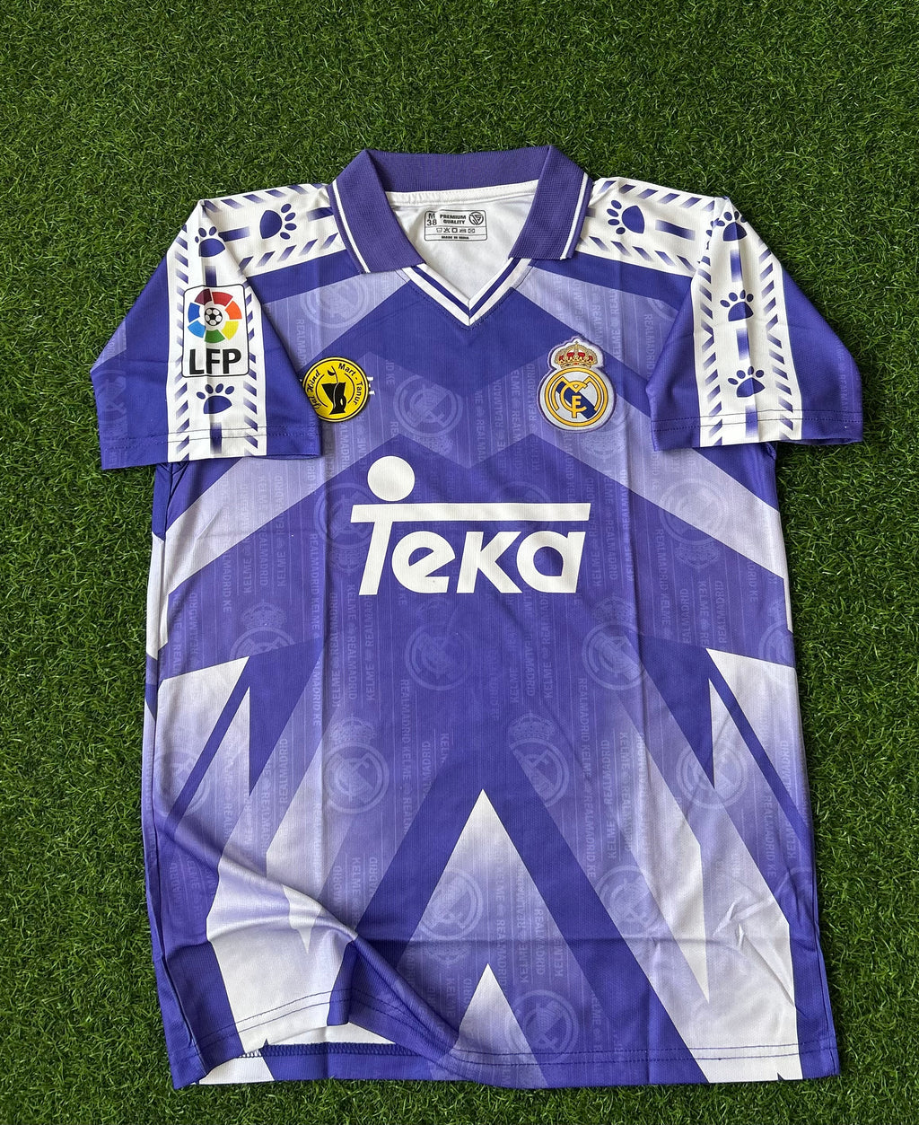 REAL MADRID 1996-97 AWAY KIT, HALF SLEEVE  POLO EMBROIDERY