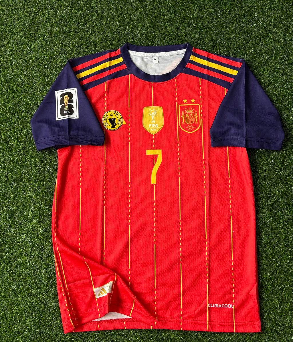 SPAIN 2026 HOME JERSEY, HALF SLEEVE SUBLIMATION
