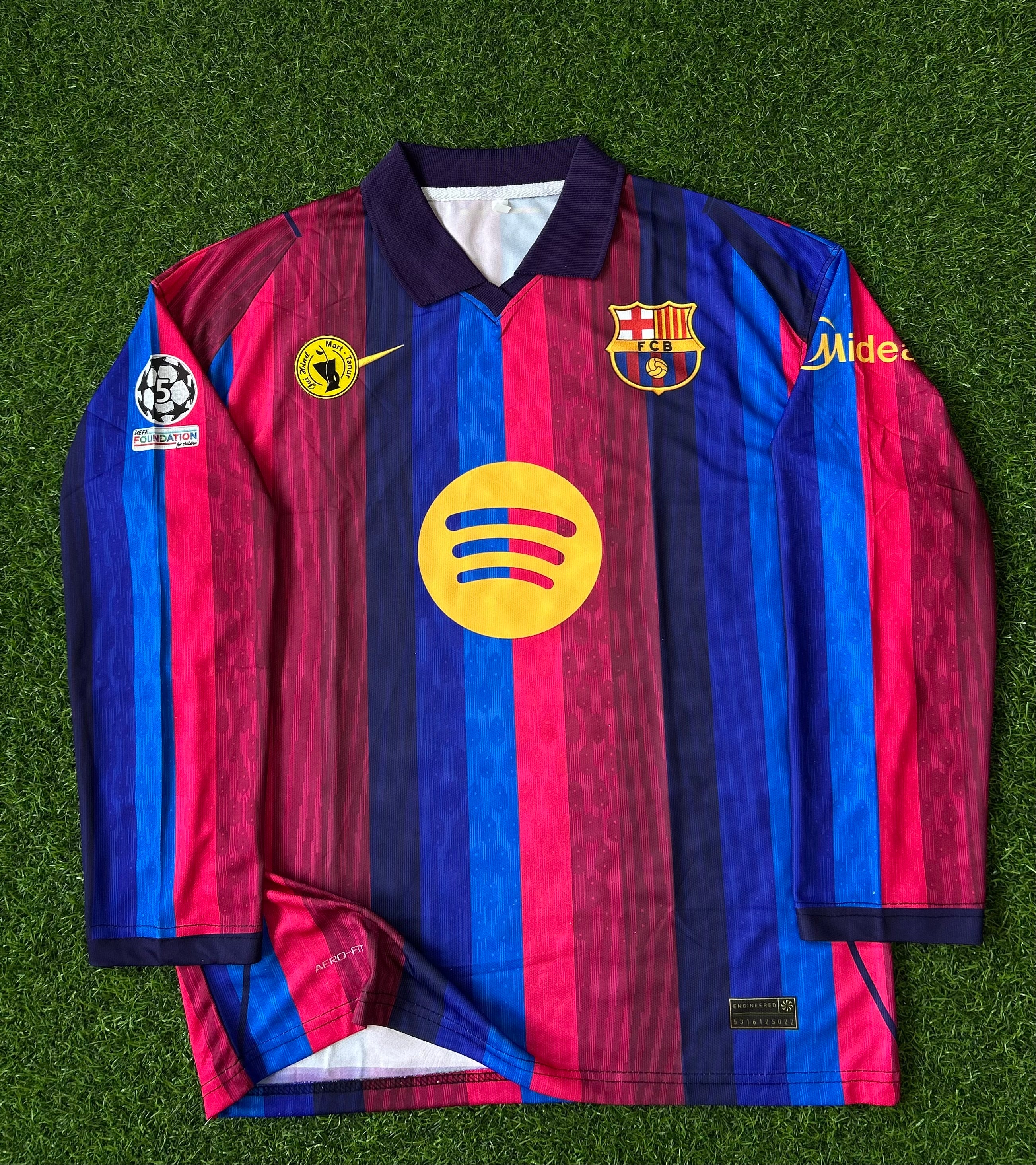 BARCELONA 2026-27 SEASON HOME JERSEY, OVERSIZED FULL SLEEVE POLO