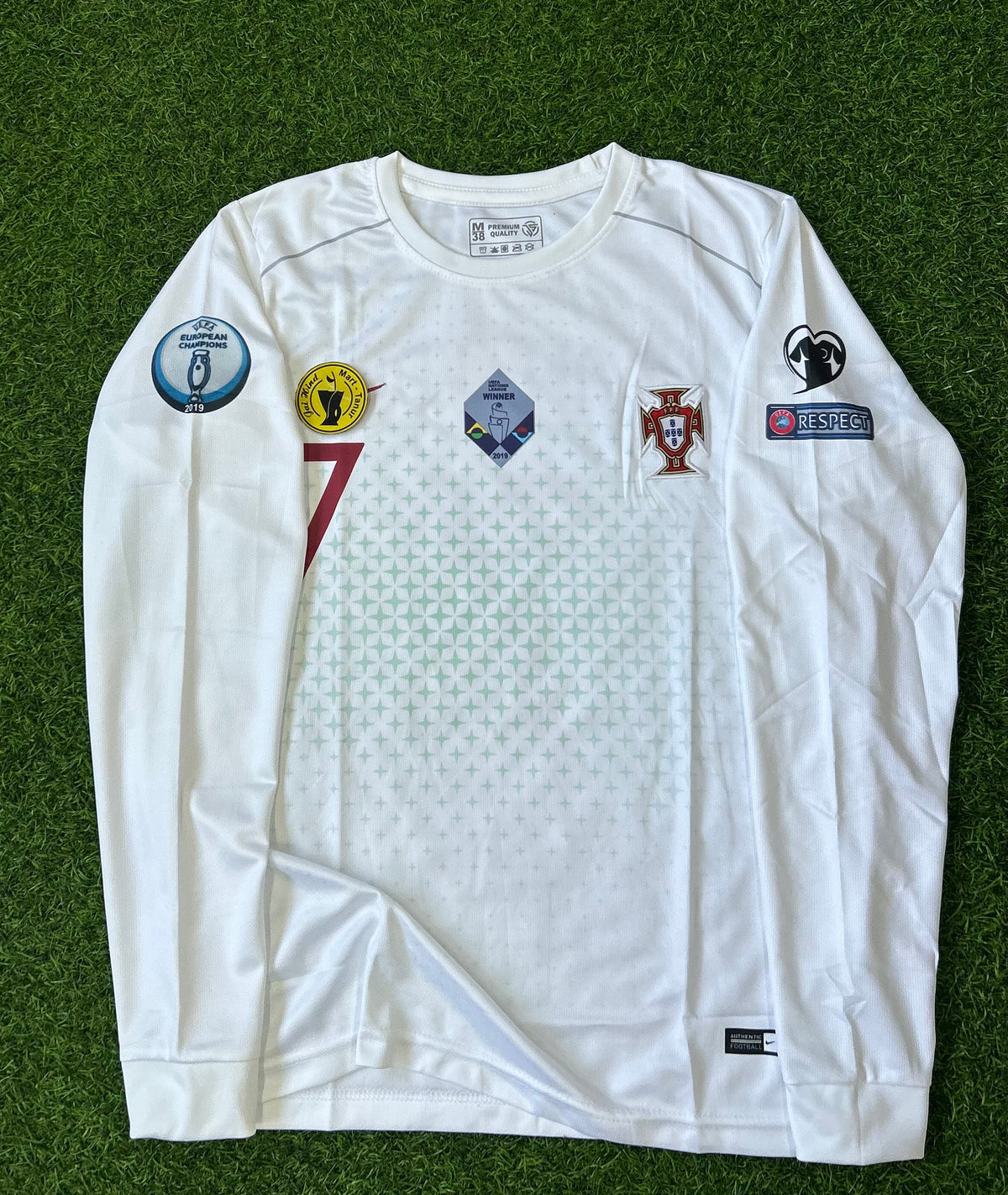 PORTUGAL 2018 AWAY JERSEY, FULL SLEEVE EMBROIDERY