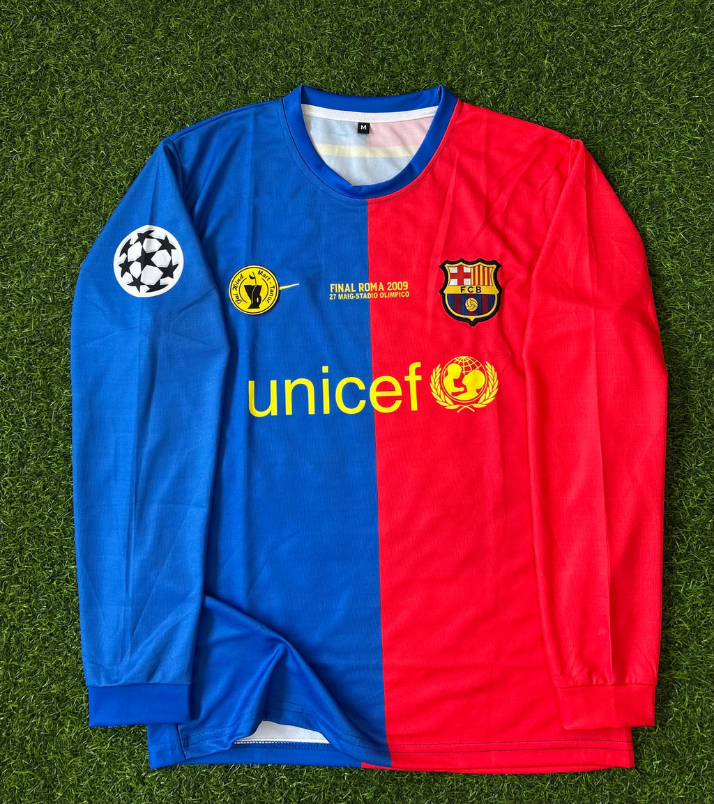 BARCELONA 2008-09 HOME KIT, FULL SLEEVE EMBROIDERY
