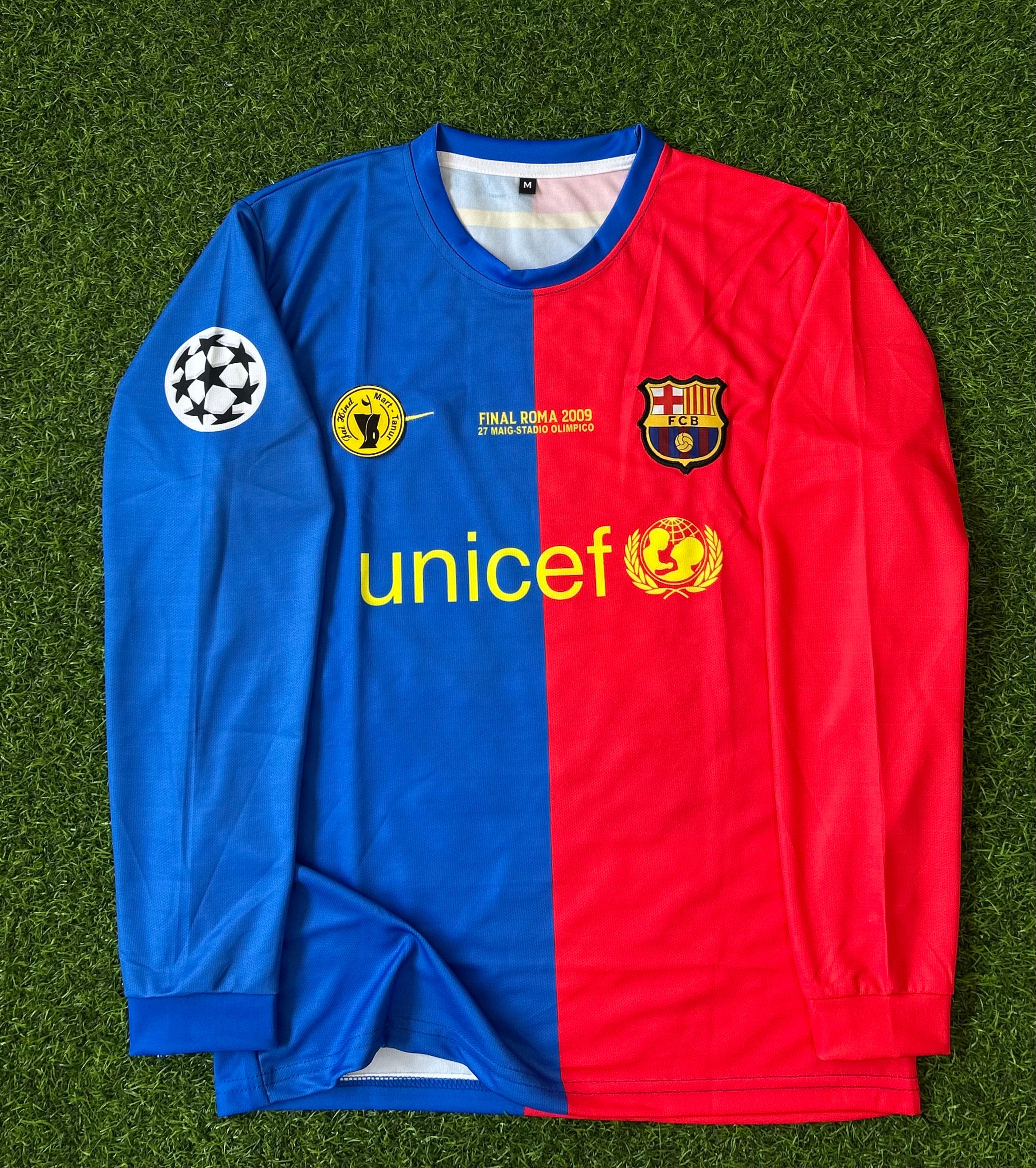 BARCELONA 2008-09 HOME KIT, FULL SLEEVE EMBROIDERY