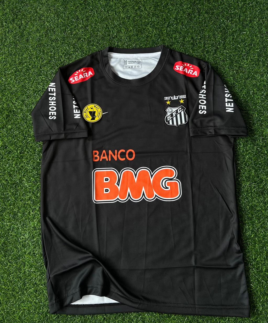 SANTOS 2011-12 BLACK JERSEY, HALF SLEEVE EMBROIDERY