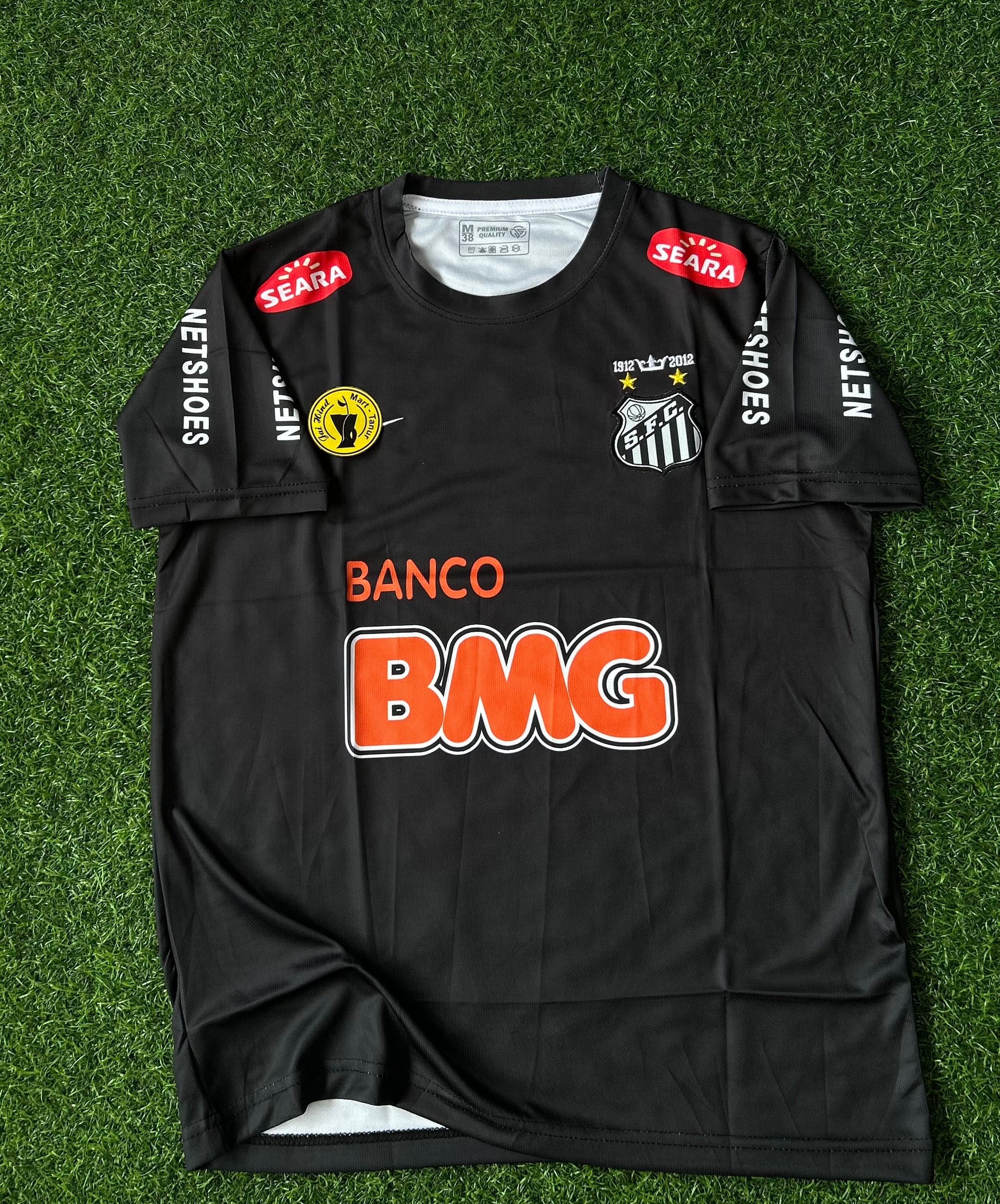 SANTOS 2011-12 BLACK JERSEY, HALF SLEEVE EMBROIDERY