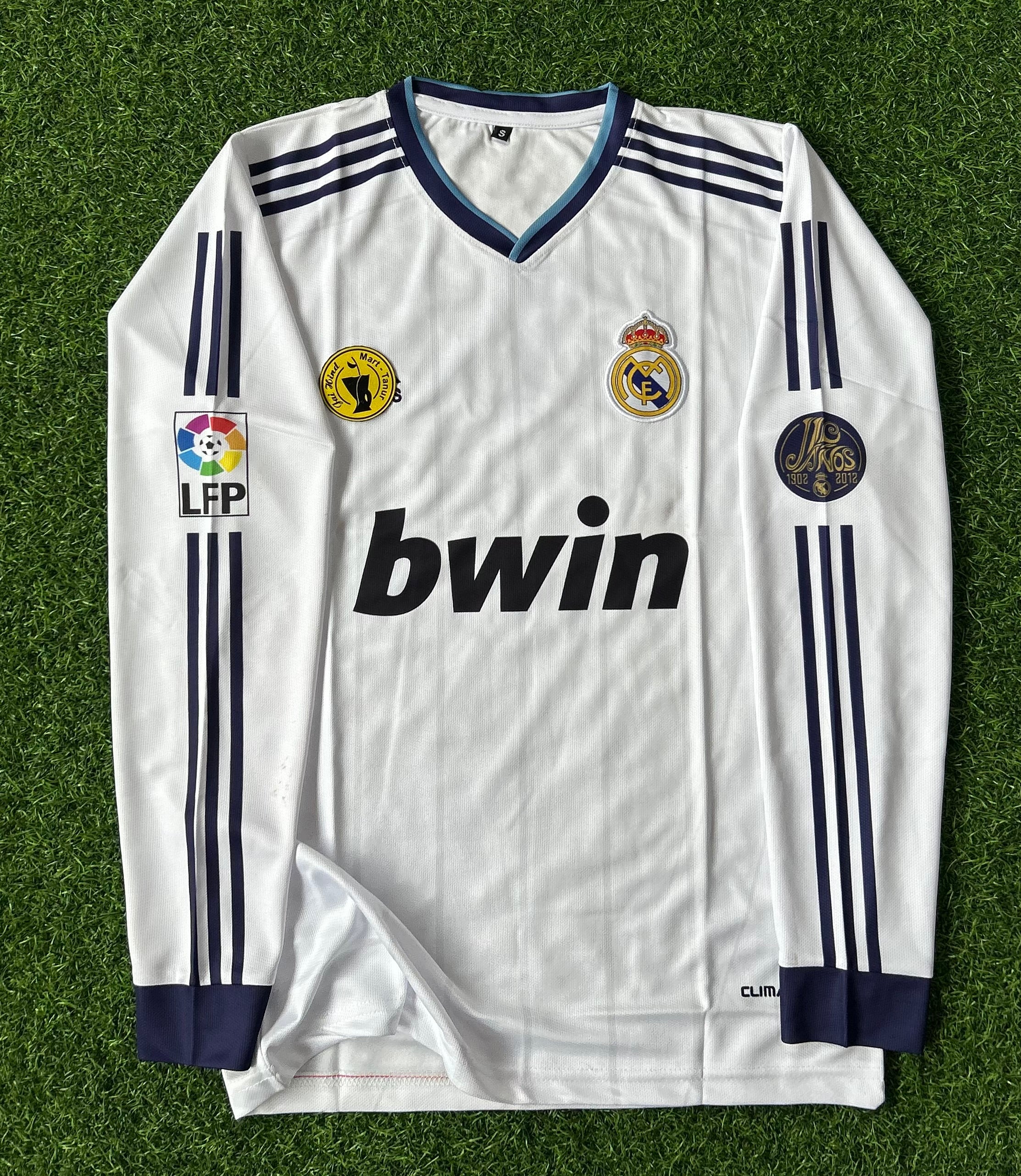 REAL MADRID 2013-14 HOME KIT, FULL SLEEVE EMBROIDERY