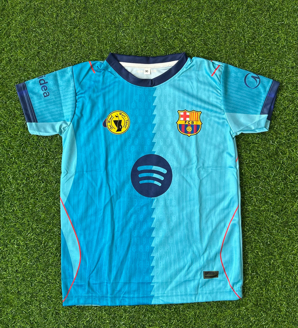 BARCELONA 2026-27 SEASON THIRD JERSEY, HALF SLEEVE SUBLIMATION, JERSEY & SHORTS (KID SIZE)