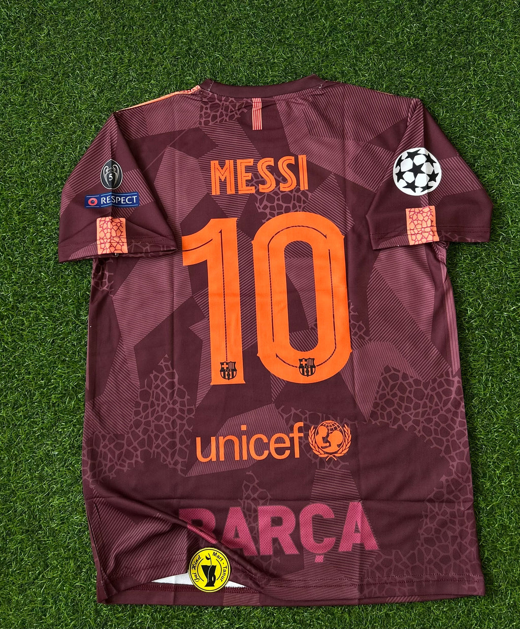 BARCELONA 2017-18 THIRD KIT, HALF SLEEVE EMBROIDERY