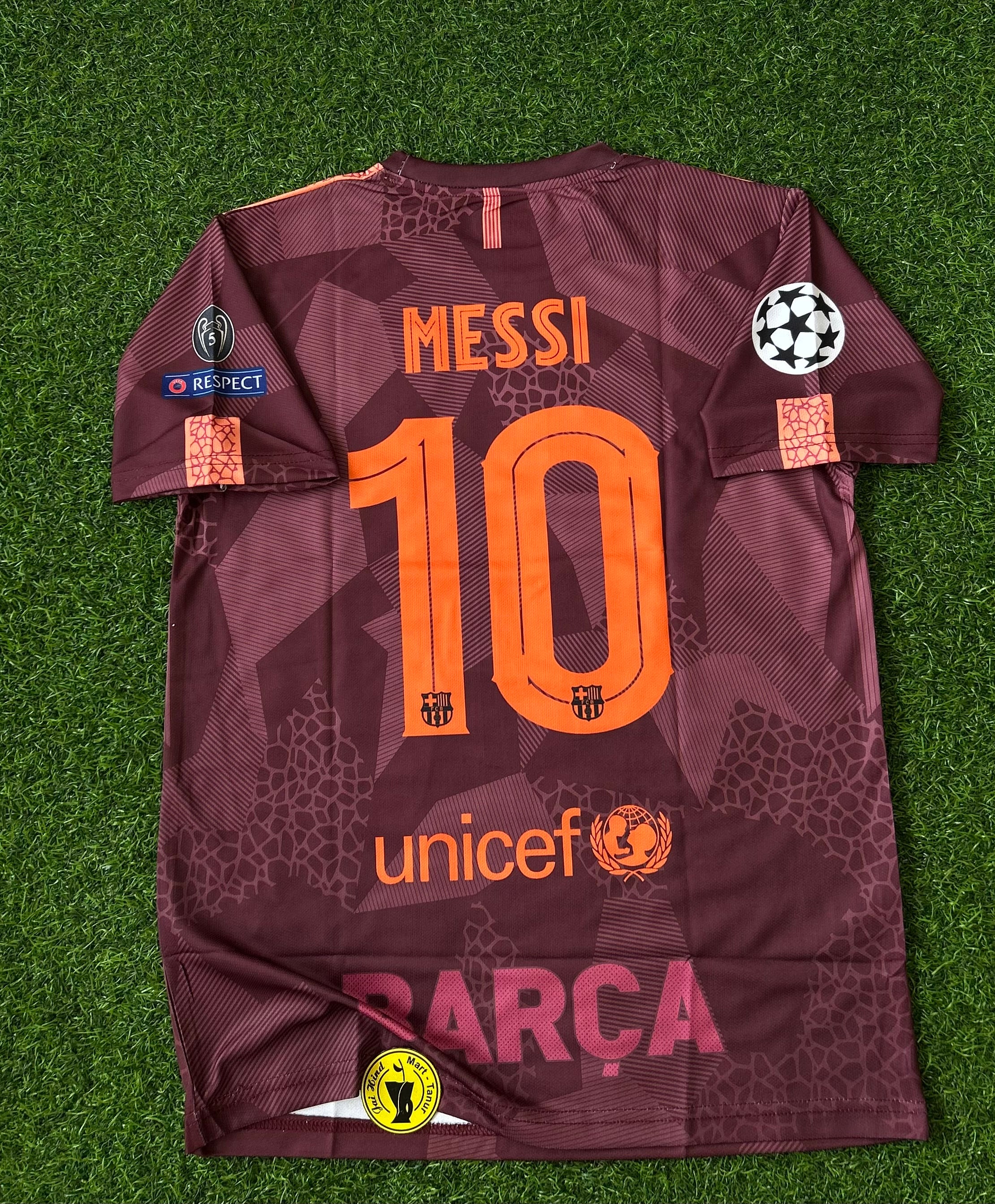 BARCELONA 2017-18 THIRD KIT, HALF SLEEVE EMBROIDERY