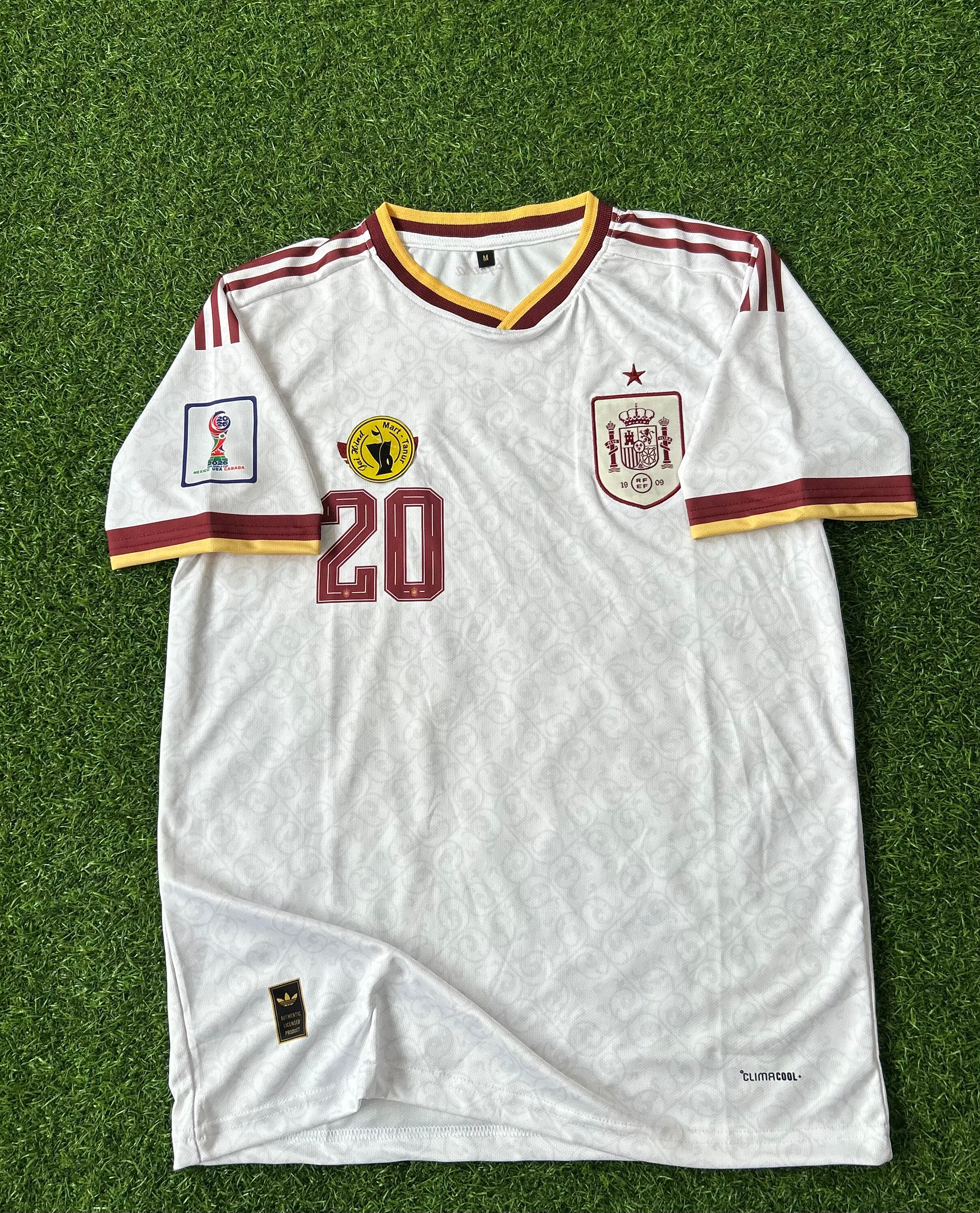 SPAIN 2026 WORLD CUP AWAY KIT, HALF SLEEVE  EMBRODERY