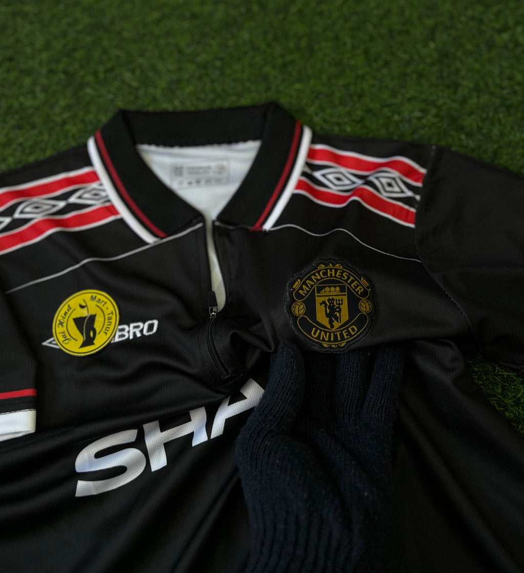MAN UNITED 1998-99 THIRD JERSEY, HALF SLEEVE POLO EMBROIDERY