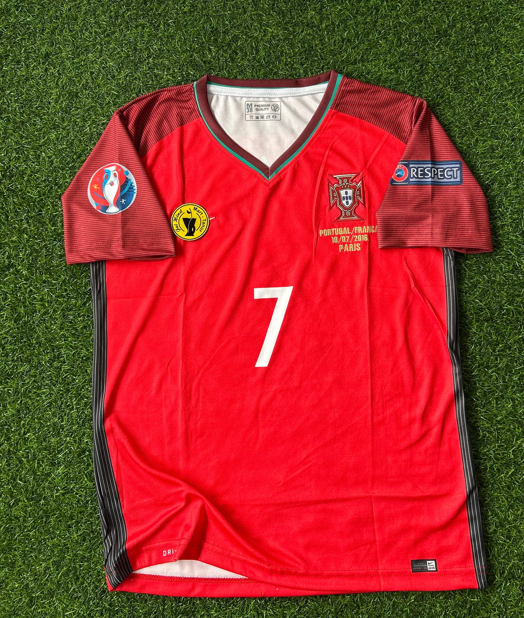 PORTUGAL 2016 EURO HOME KIT, HALF SLEEVE EMBROIDERY ￼