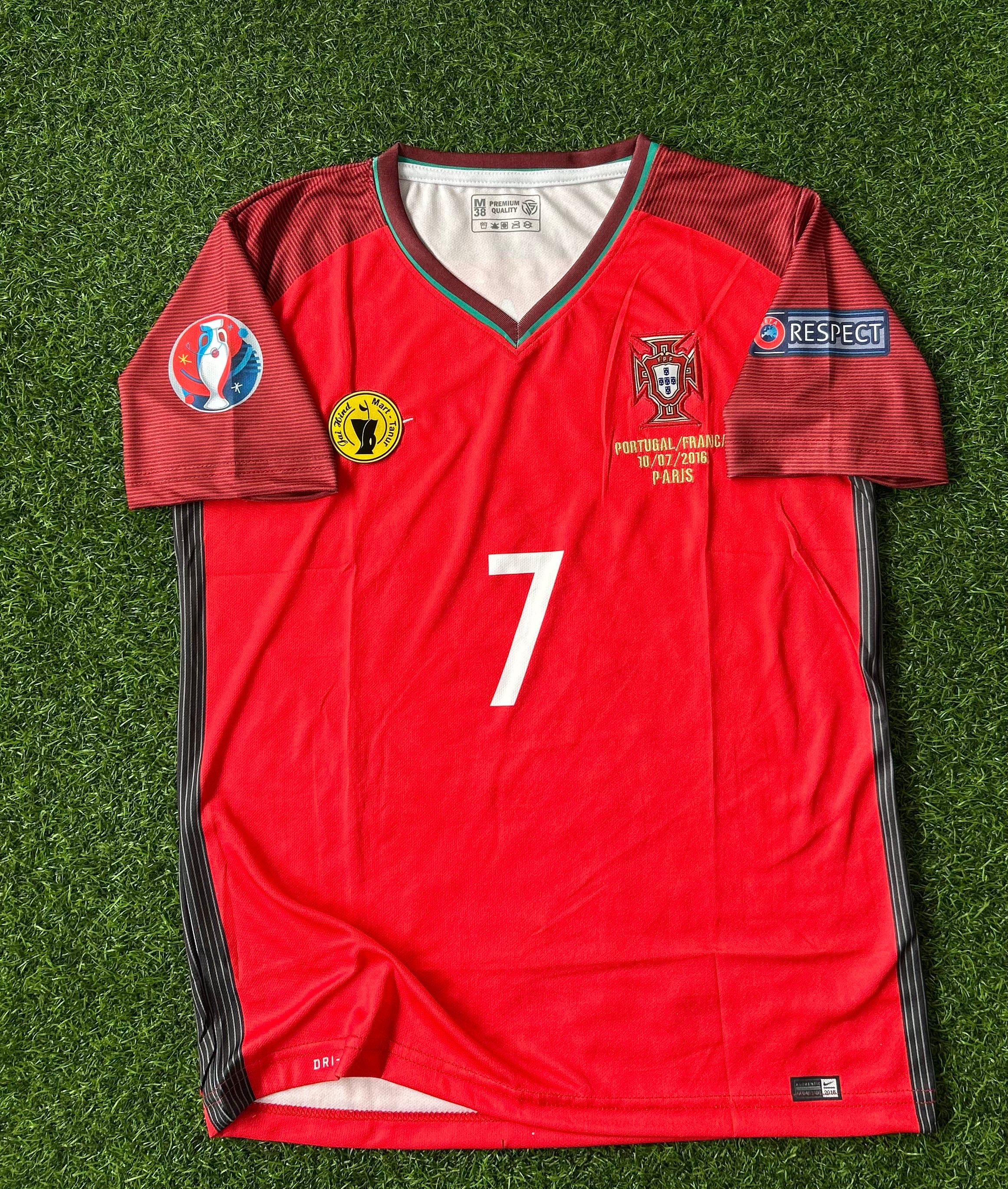 PORTUGAL 2016 EURO HOME KIT, HALF SLEEVE EMBROIDERY ￼