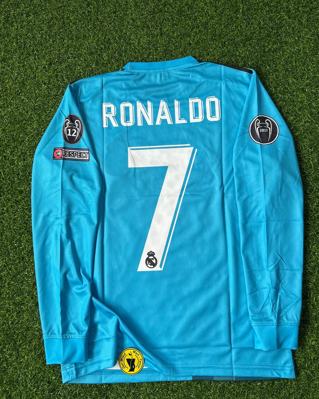 REAL MADRID 2017-18 THIRD KIT, FULL SLEEVE EMBROIDERY