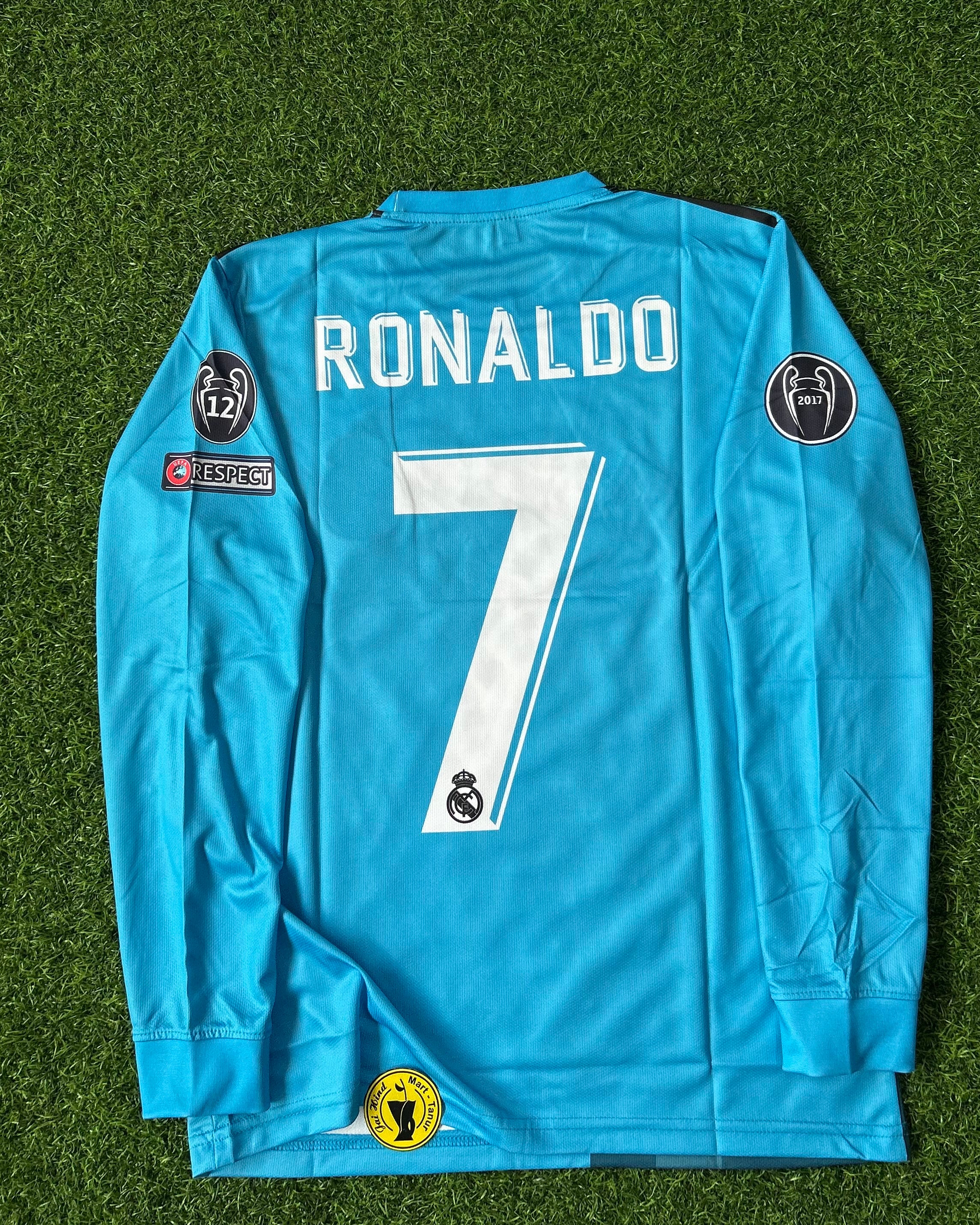REAL MADRID 2017-18 THIRD KIT, FULL SLEEVE EMBROIDERY