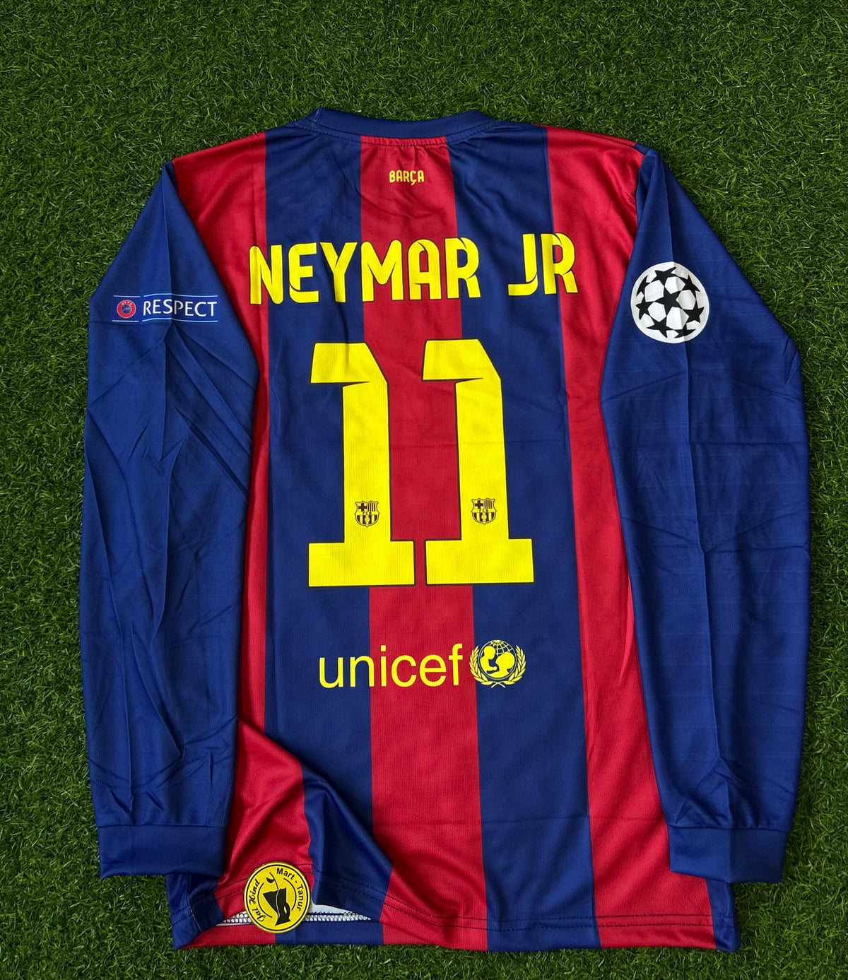 BARCELONA 2014-15 HOME JERSEY, FULL SLEEVE EMBROIDERY