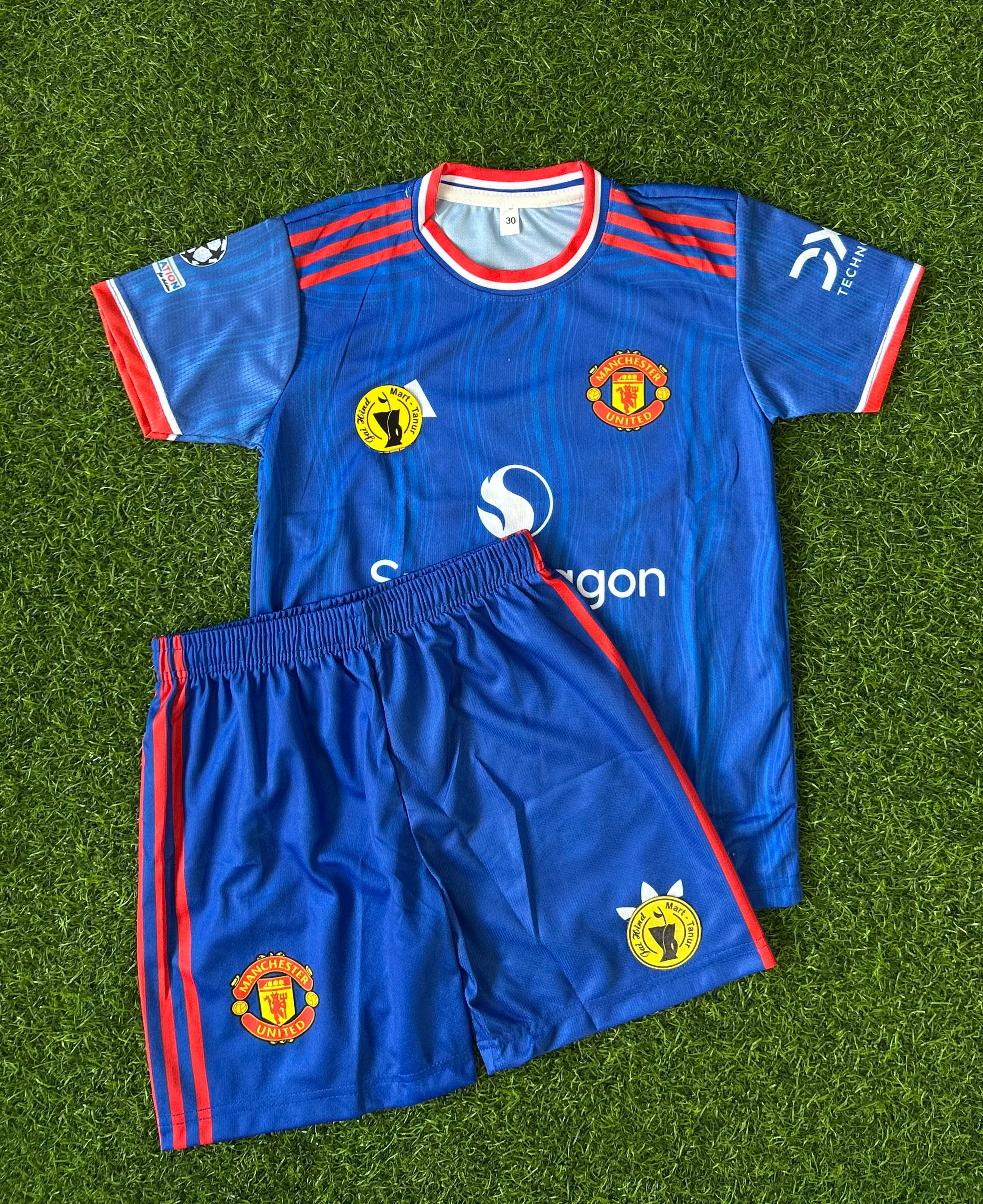 MAN UNITED 2026-27 SEASON AWAY KIT, HALF SLEEVE SUBLIMATION, JERSEY & SHORTS ( KID SIZE )