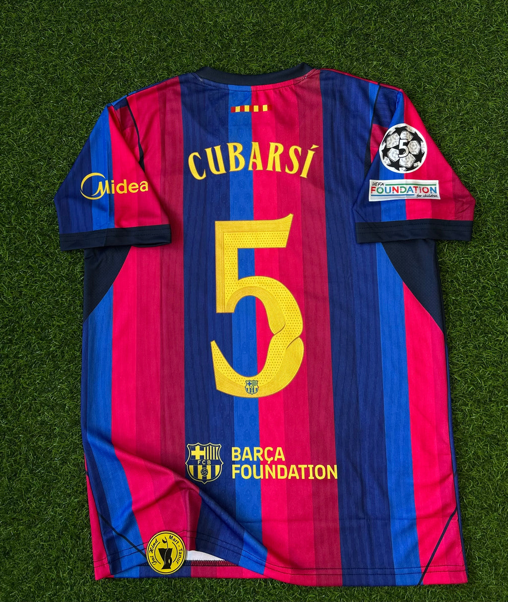BARCELONA 2026-27 SEASON HOME JERSEY, HALF SLEEVE EMBROIDERY