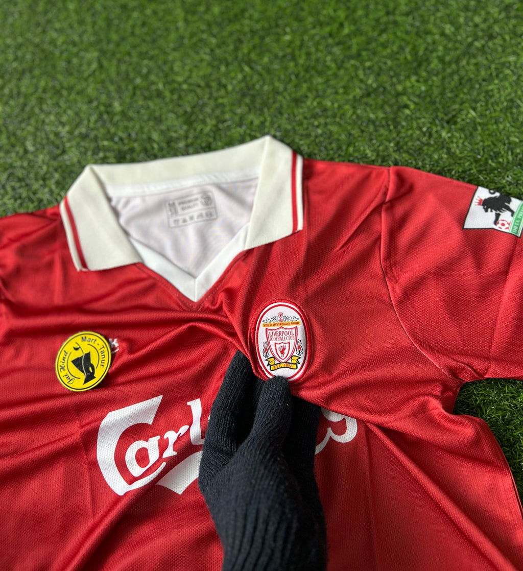 LIVERPOOL 1996-98 HOME KIT, HALF SLEEVE POLO EMBROIDERY