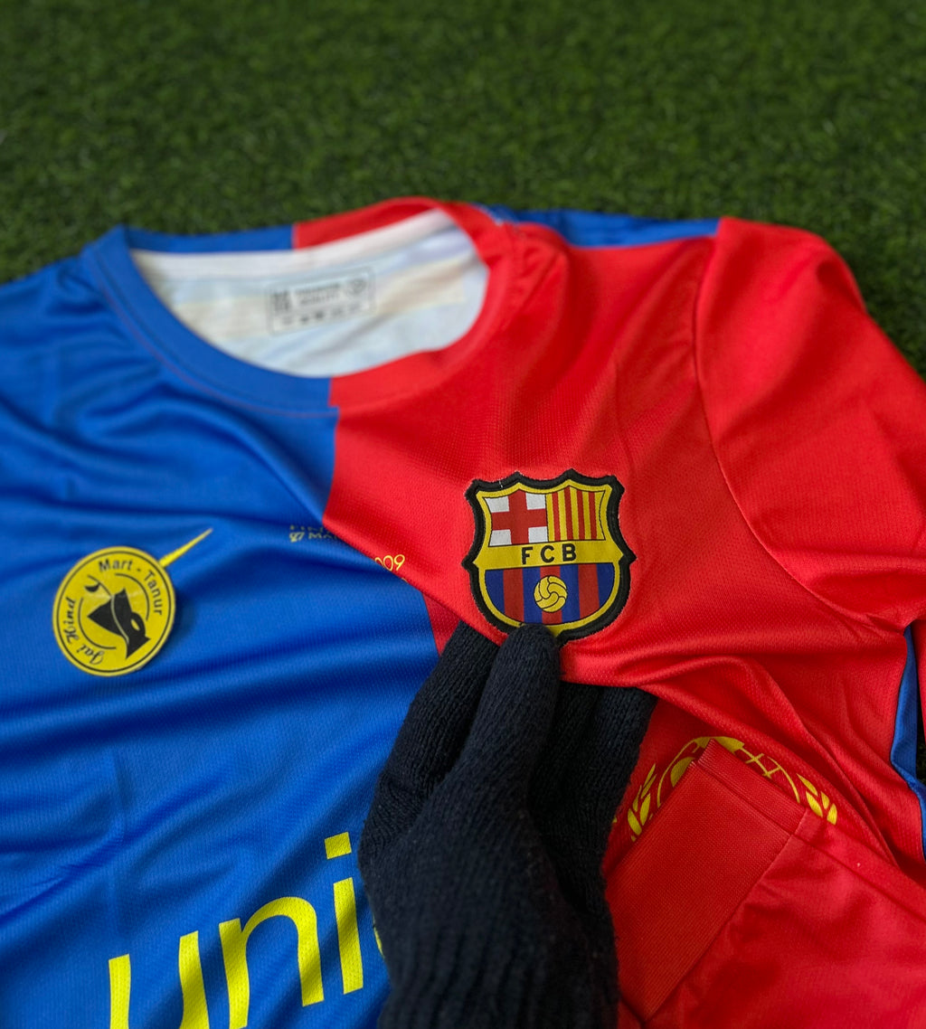 BARCELONA 2008-09 HOME JERSEY, FULL SLEEVE EMBROIDERY