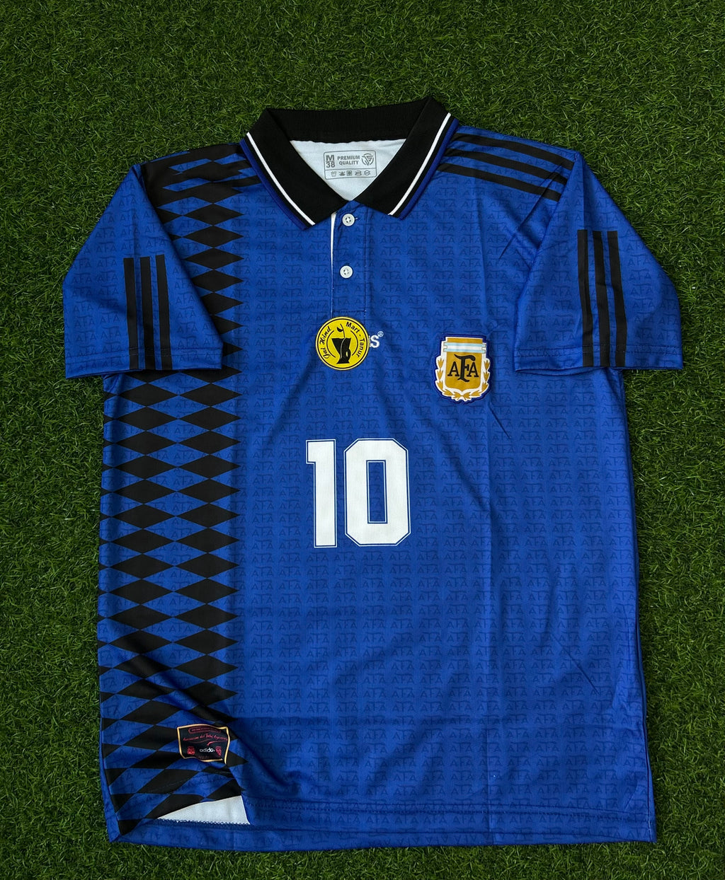 ARGENTINA 1994 AWAY JERSEY, HALF SLEEVE POLO  EMBROIDERY