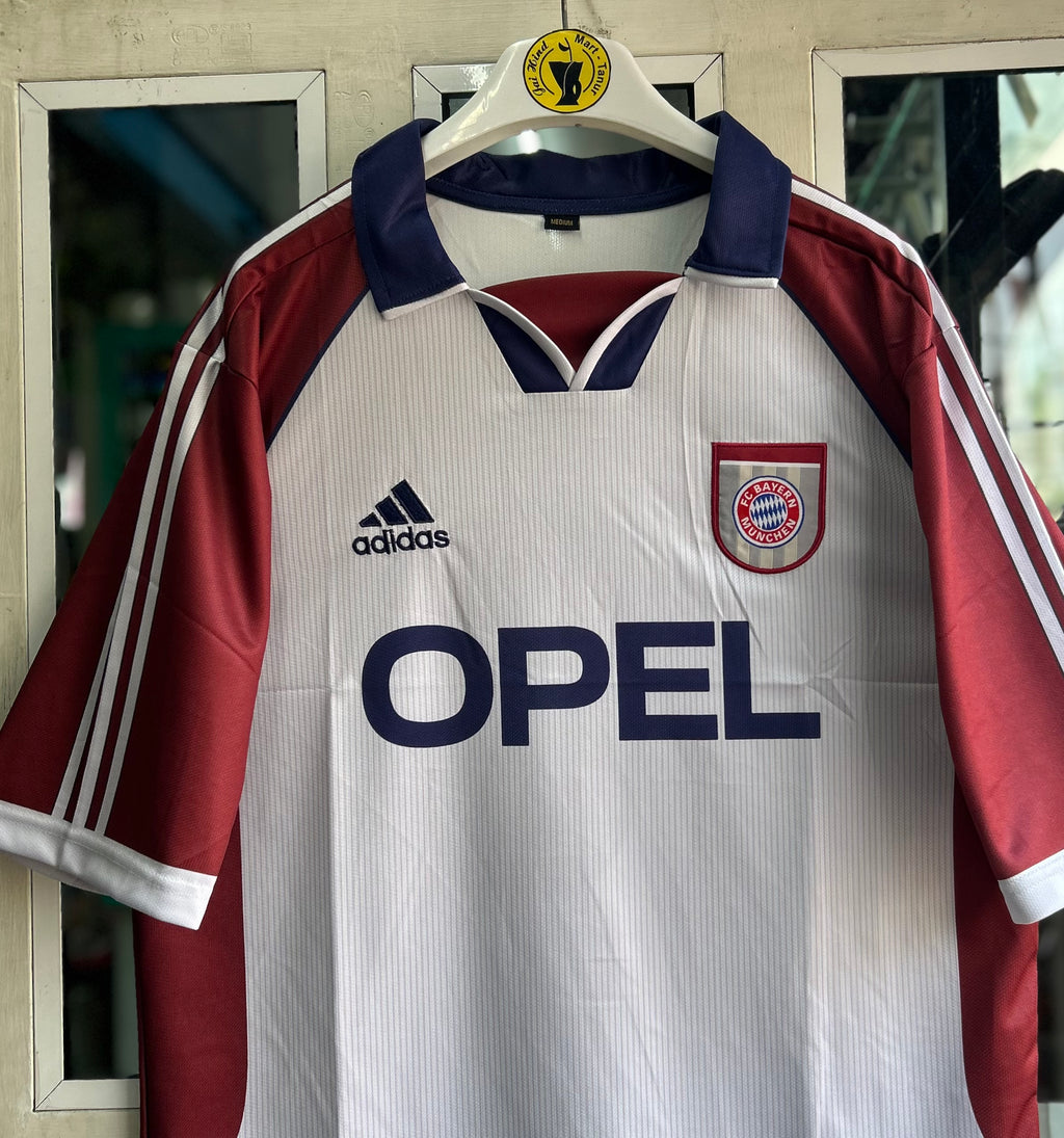 BAYERN MUNICH 1998-99 AWAY JERSEY, FIVE SLEEVE  POLO  EMBROIDERY