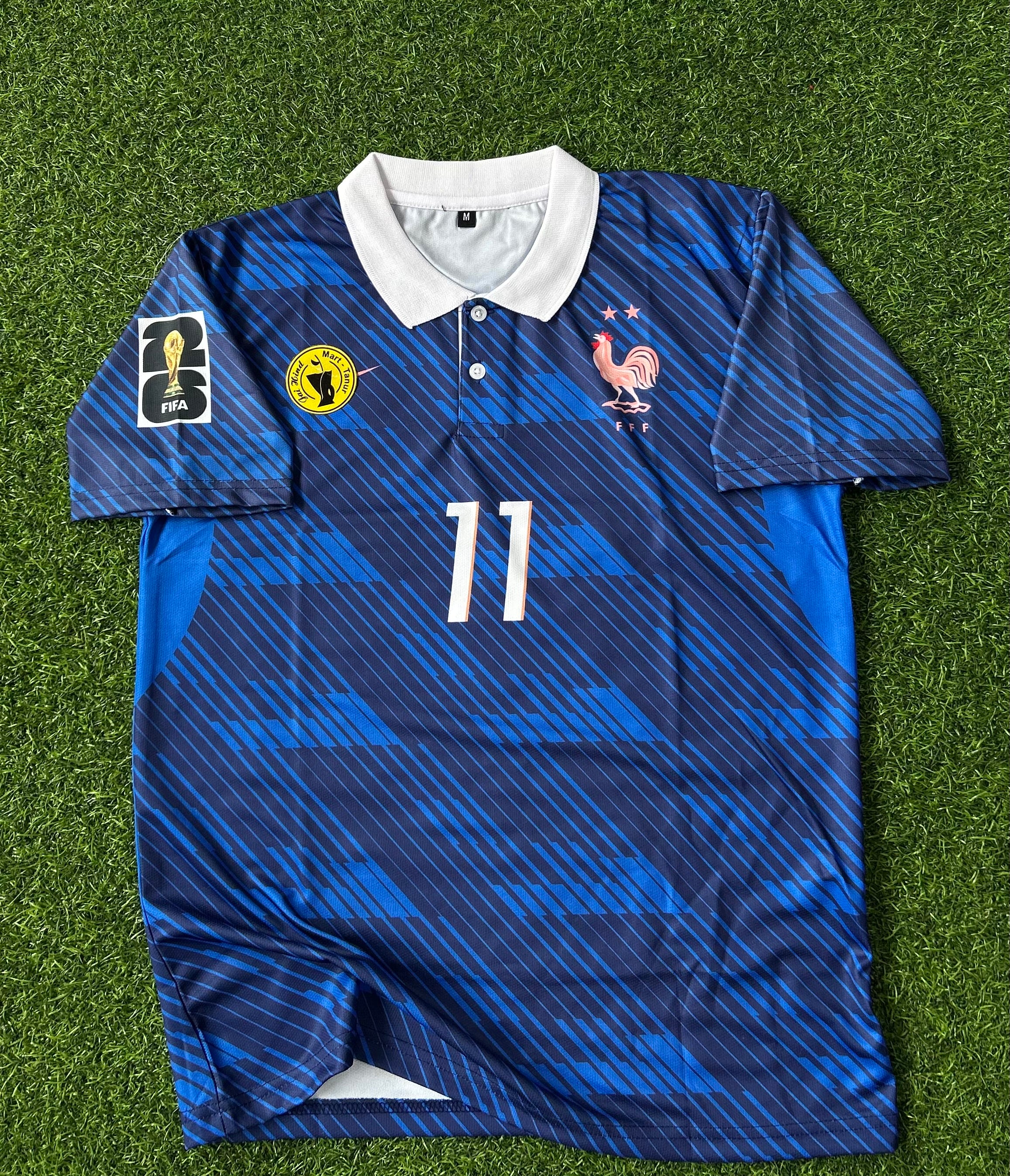 FRANCE 2026 WORLD CUP HOME KIT, HALF SLEEVE POLO  SUBLIMATION
