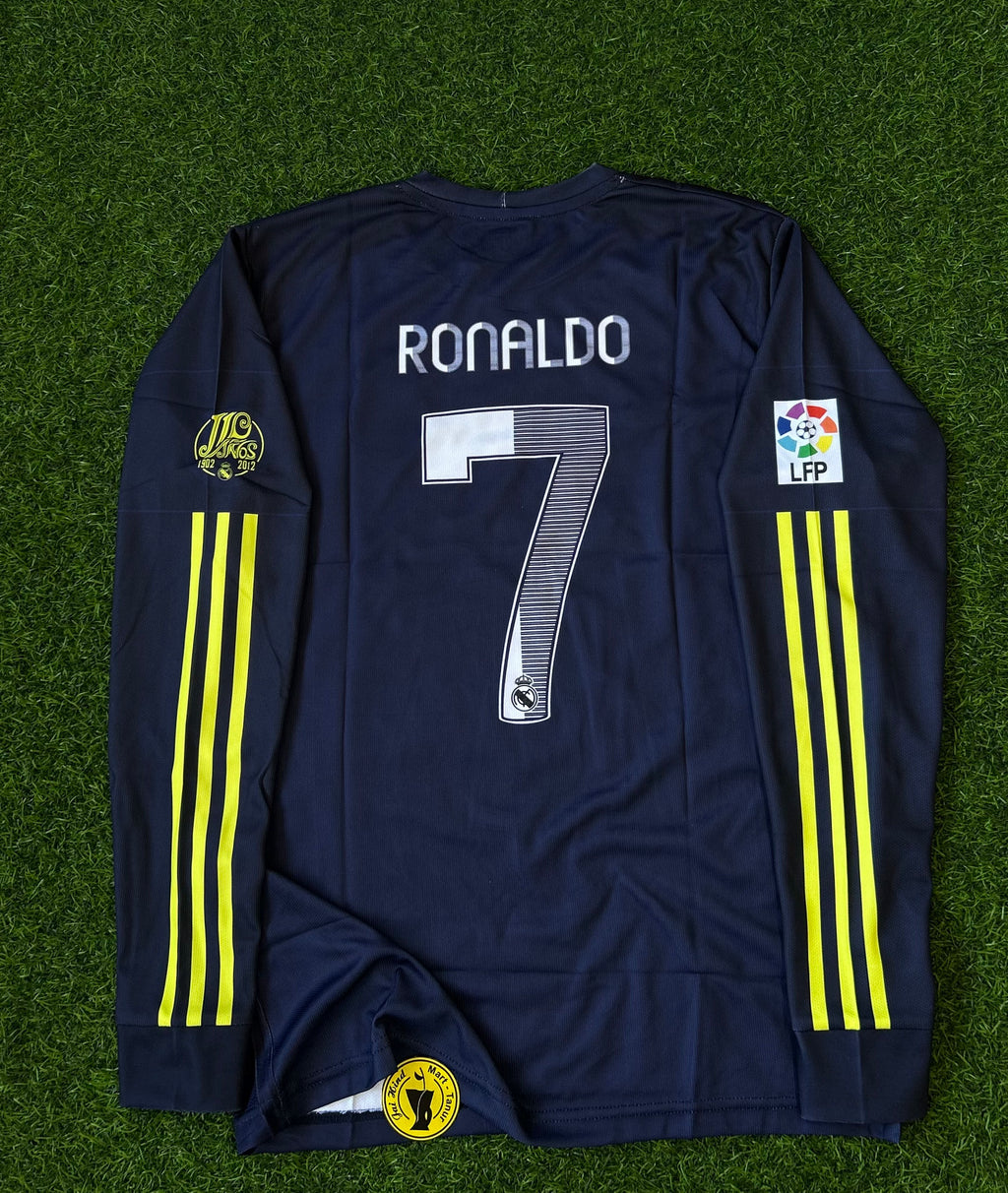 REAL MADRID 2012-13 AWAY KIT, FULL SLEEVE EMBROIDERY