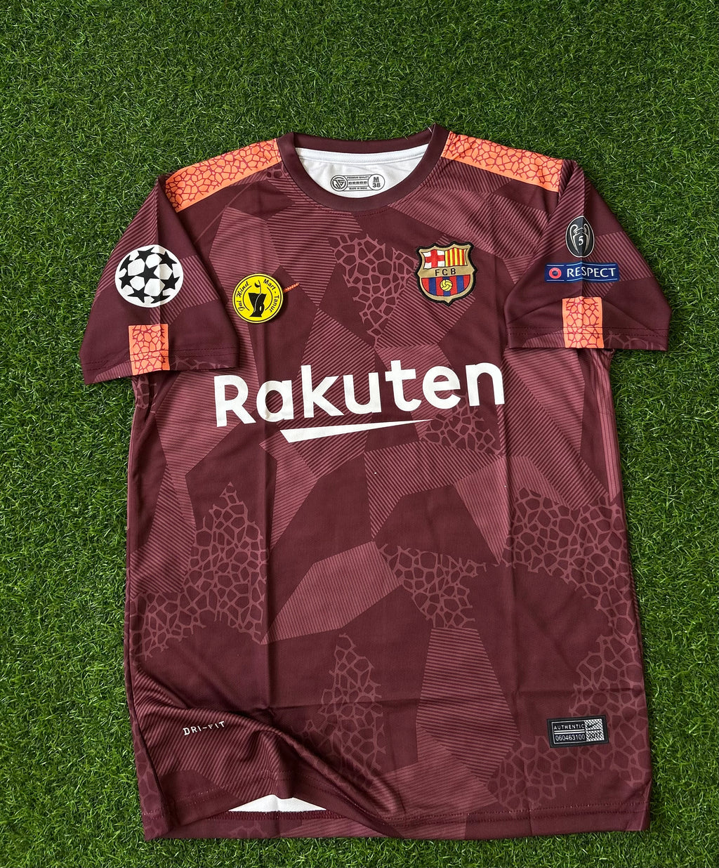 BARCELONA 2017-18 THIRD KIT, HALF SLEEVE EMBROIDERY