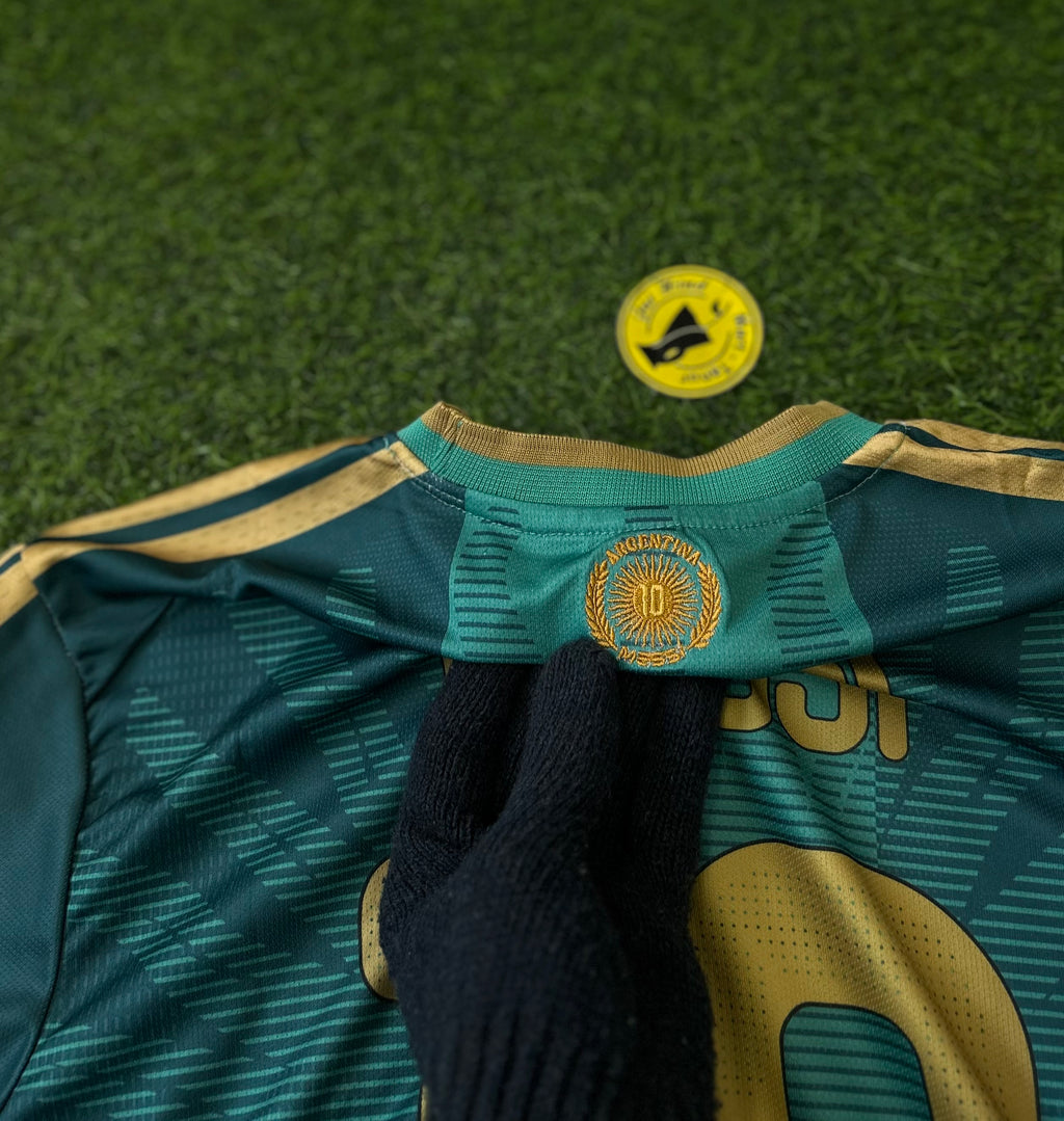 ARGENTINA 2026 MESSI ‘ FAREWELL’ GREEN JERSEY, HALF SLEEVE EMBROIDERY