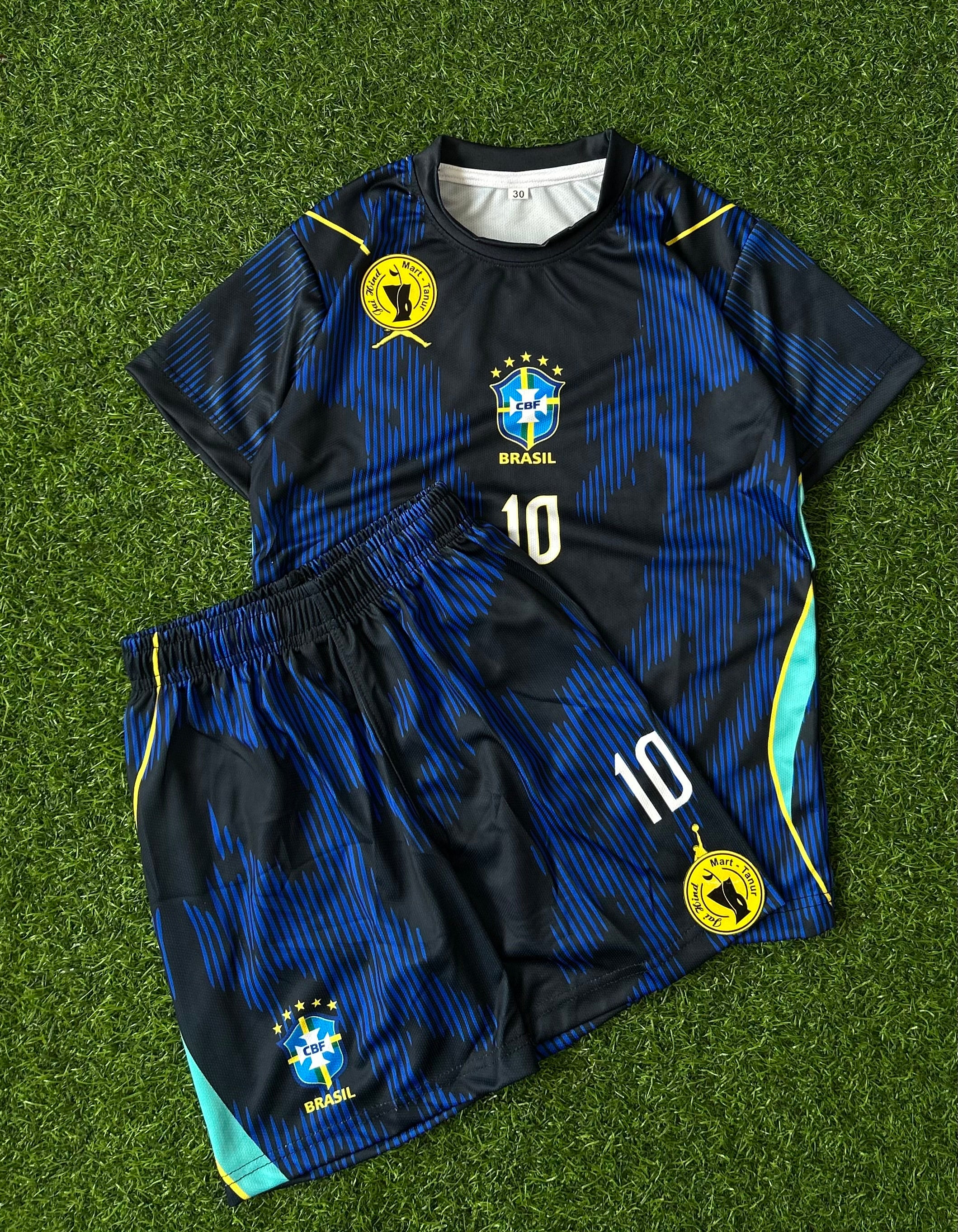 BRAZIL 2026 WORLD CUP AWAY KIT, HALF SLEEVE SUBLIMATION, JERSEY & SHORTS (KID SIZE)