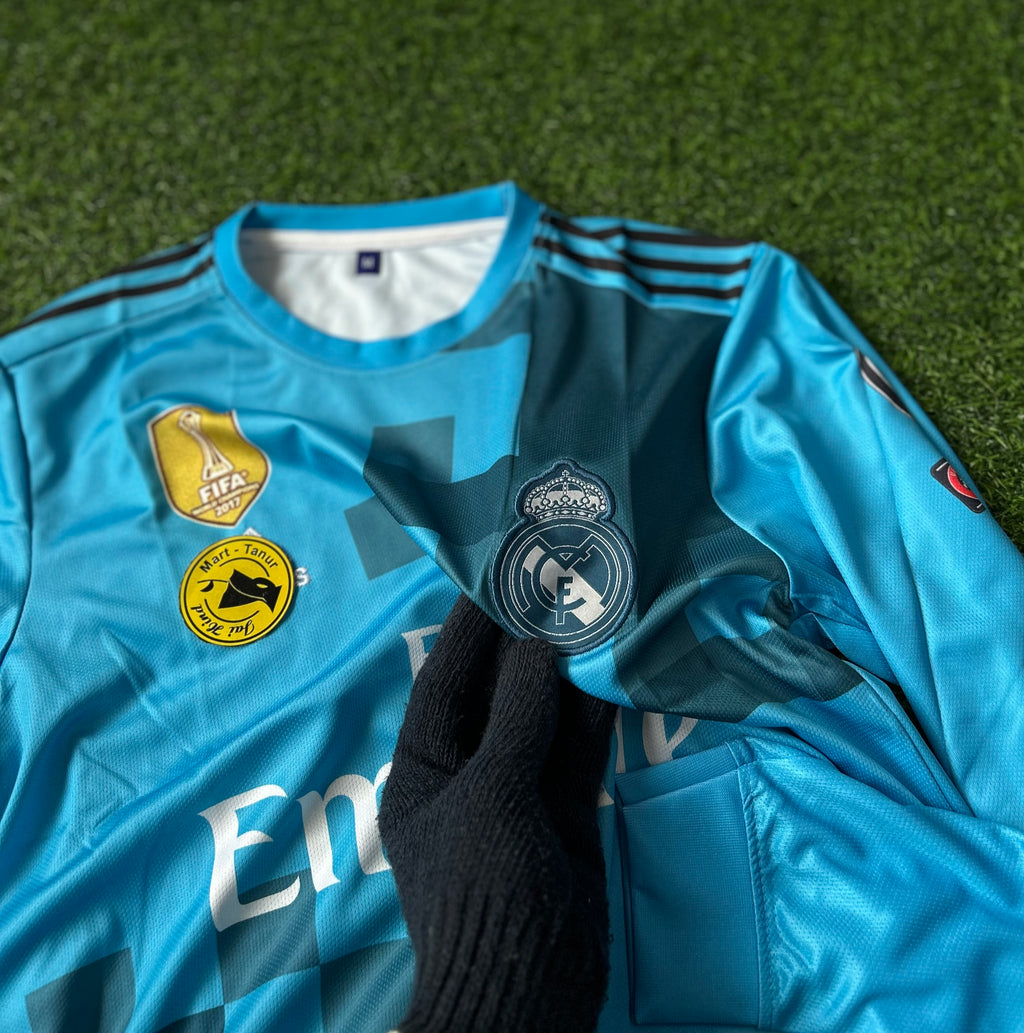 REAL MADRID 2017-18 THIRD KIT, FULL SLEEVE EMBROIDERY
