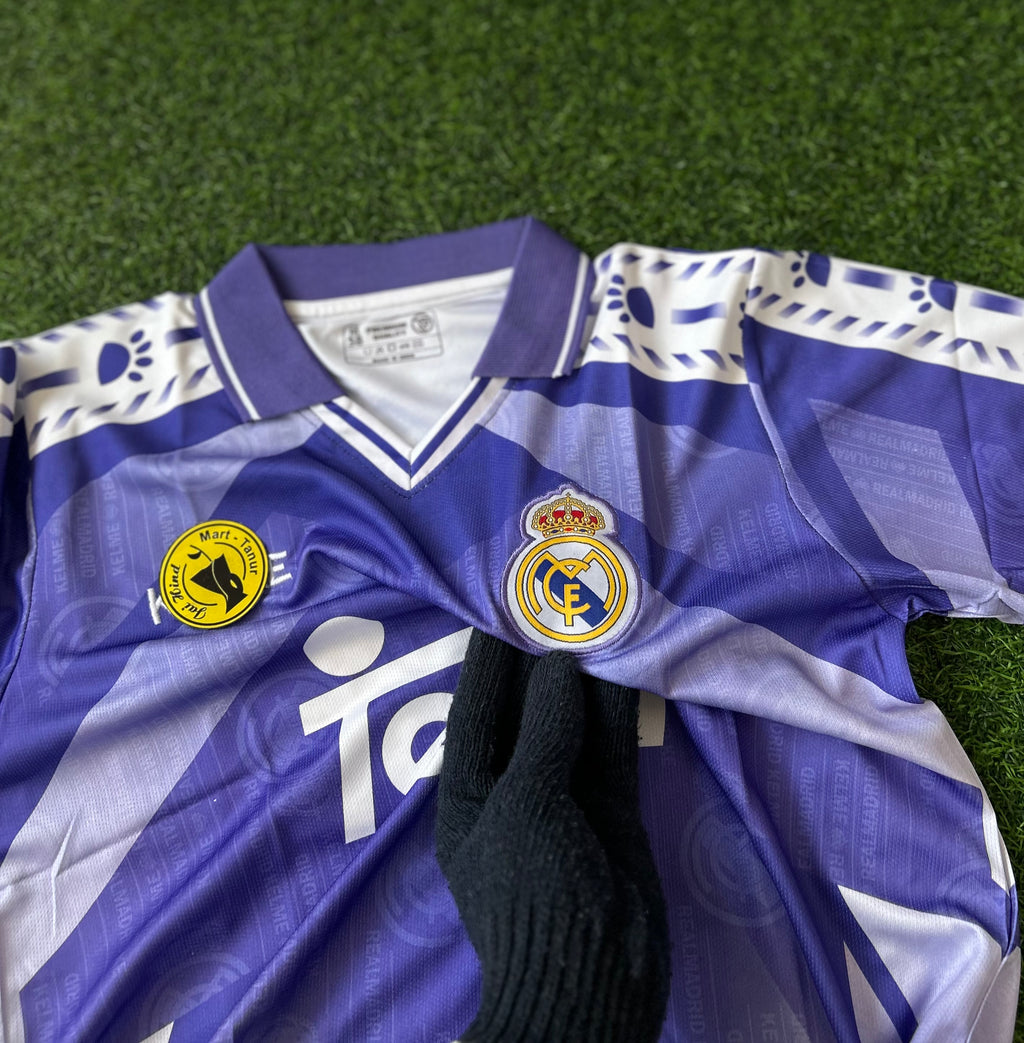 REAL MADRID 1996-97 AWAY KIT, HALF SLEEVE  POLO EMBROIDERY