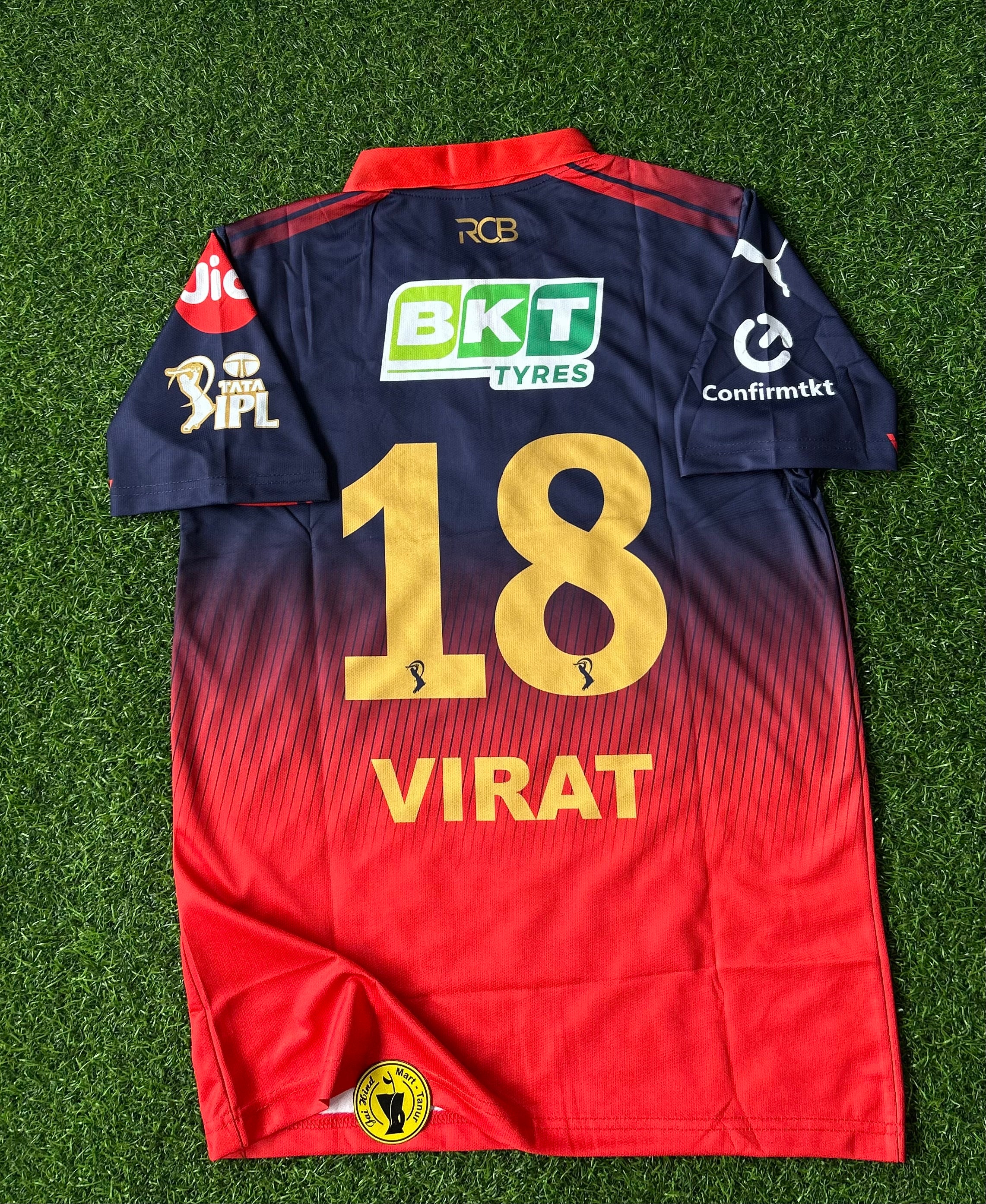 RCB 2026 HOME JERSEY (2 STAR), HALF SLEEVE POLO ZIP EMBROIDERY