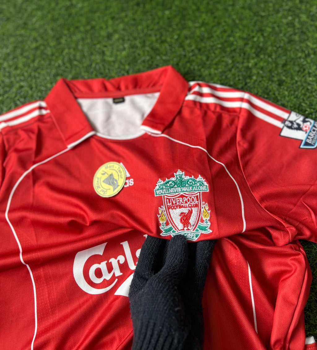LIVERPOOL 2006-07 HOME JERSEY, HALF SLEEVE POLO  EMBROIDERY