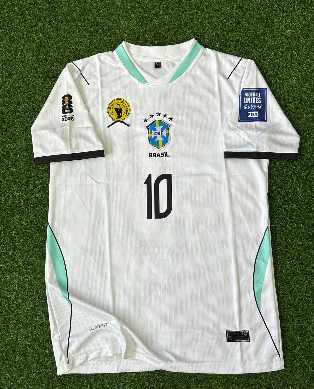 BRAZIL 2026 SPECIAL EDITION WHITE JERSEY, HALF SLEEVE EMBROIDERY