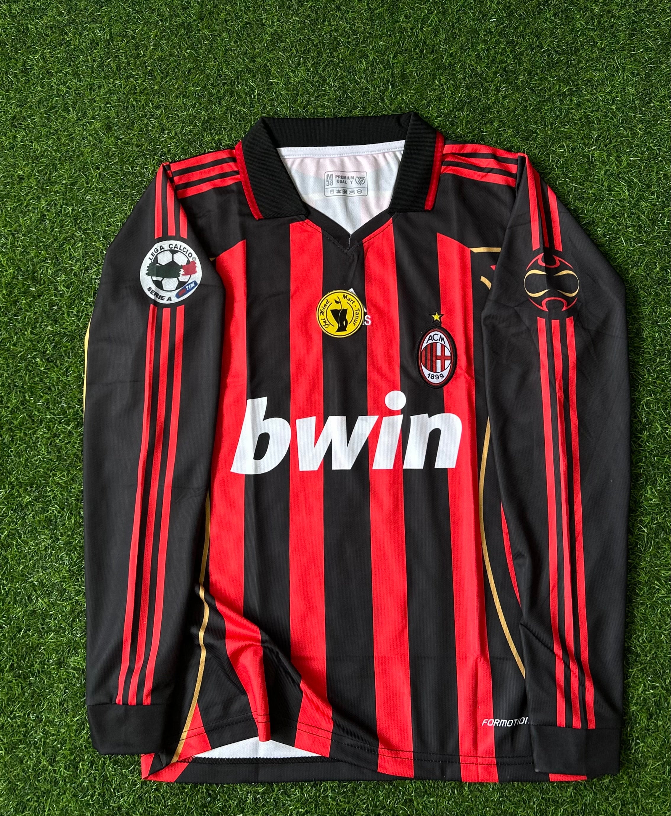 AC MILAN 2006-07 HOME JERSEY, FULL SLEEVE POLO EMBROIDERY