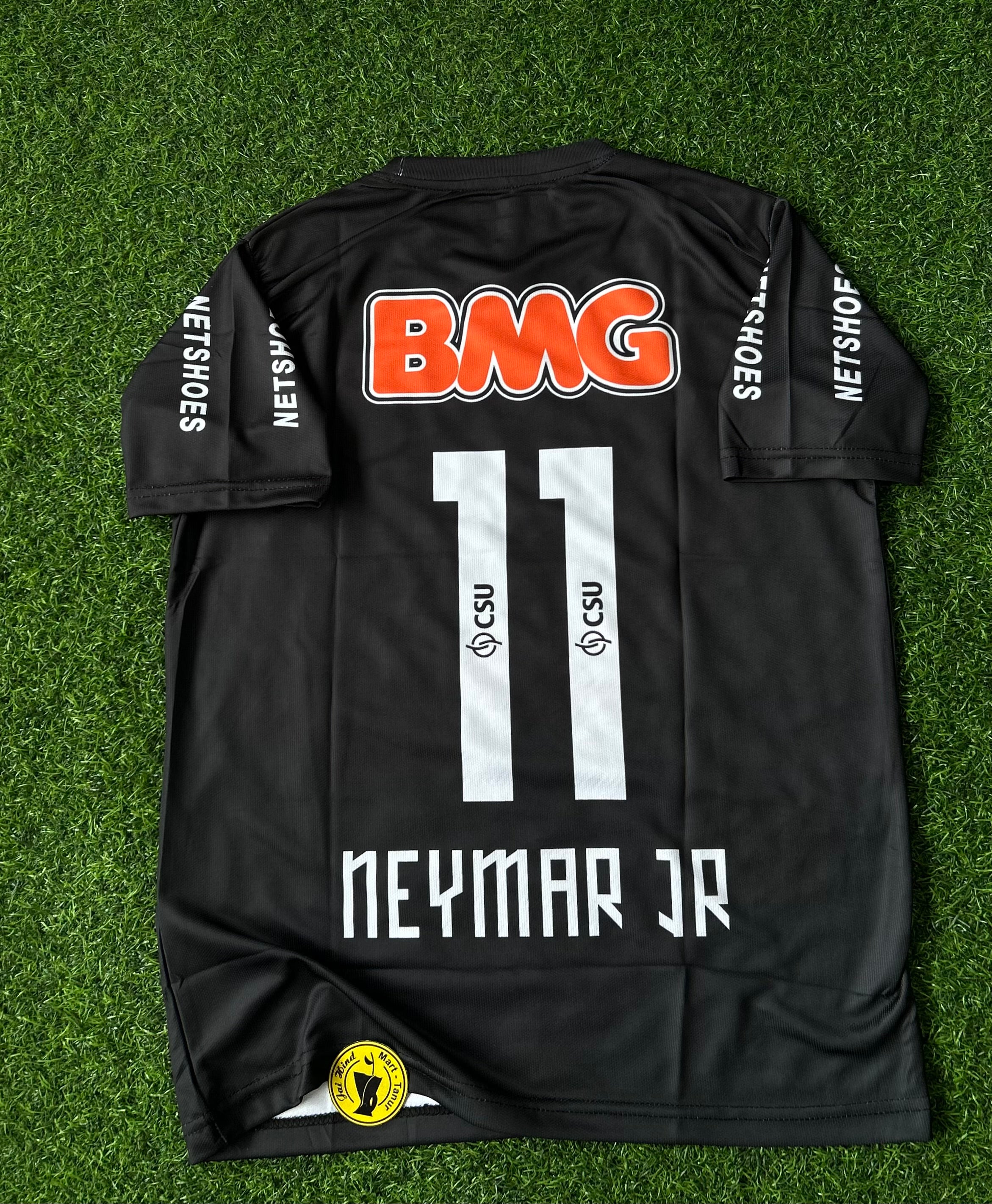 SANTOS 2011-12 BLACK JERSEY, HALF SLEEVE EMBROIDERY
