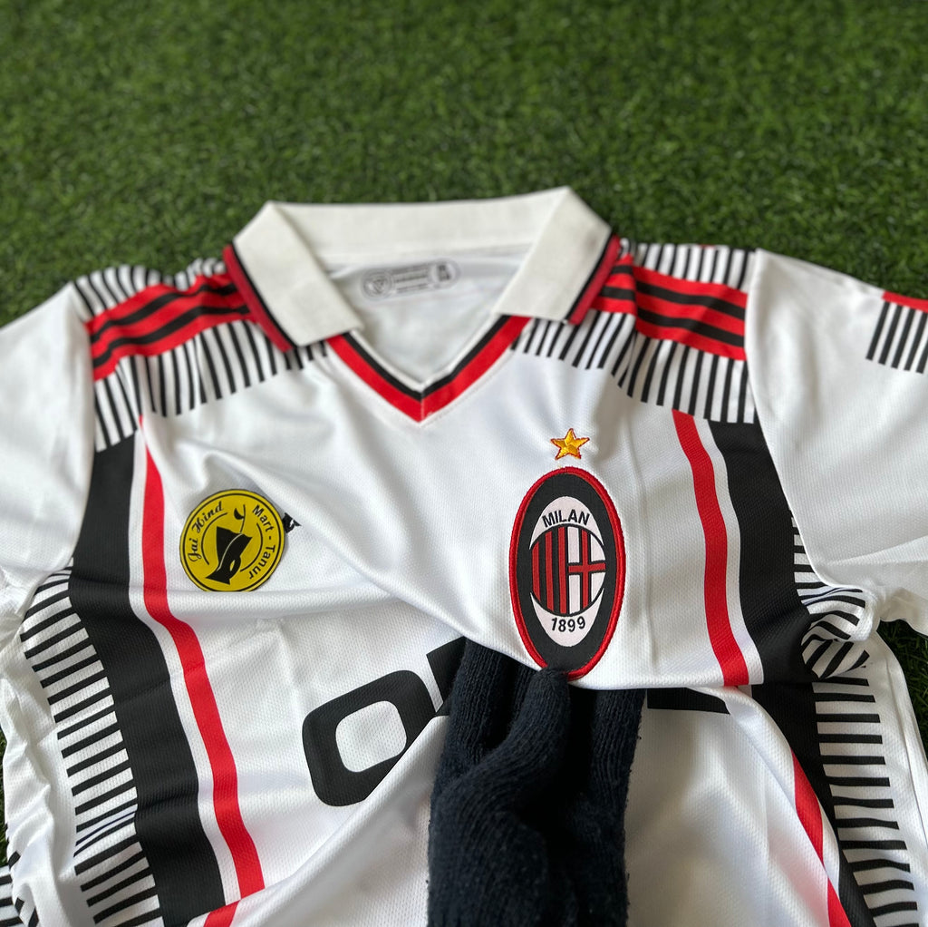 AC MILAN 1997-98 AWAY KIT, HALF SLEEVE POLO EMBROIDERY