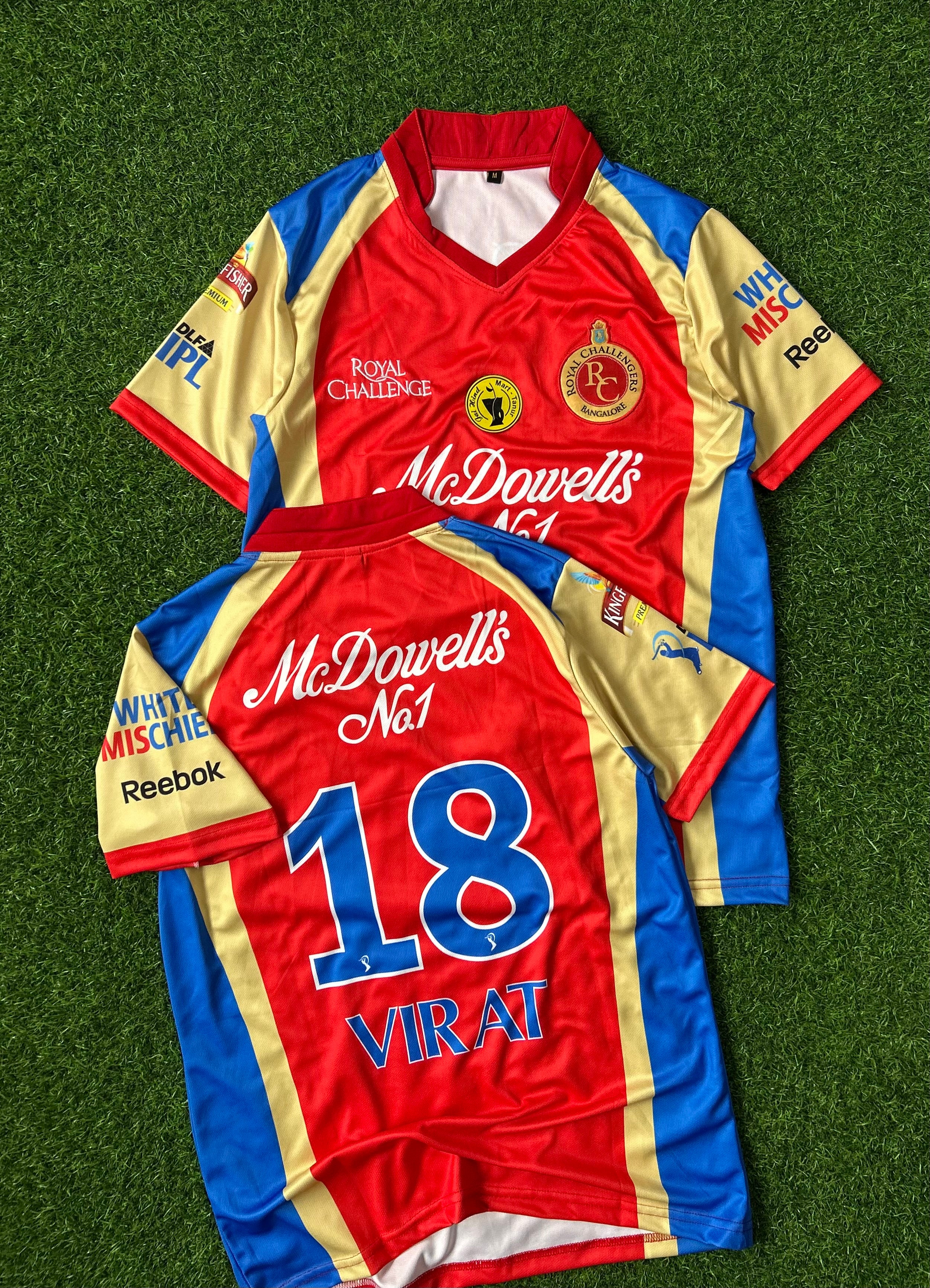 RCB 2012 HOME JERSEY, HALF SLEEVE EMBROIDERY