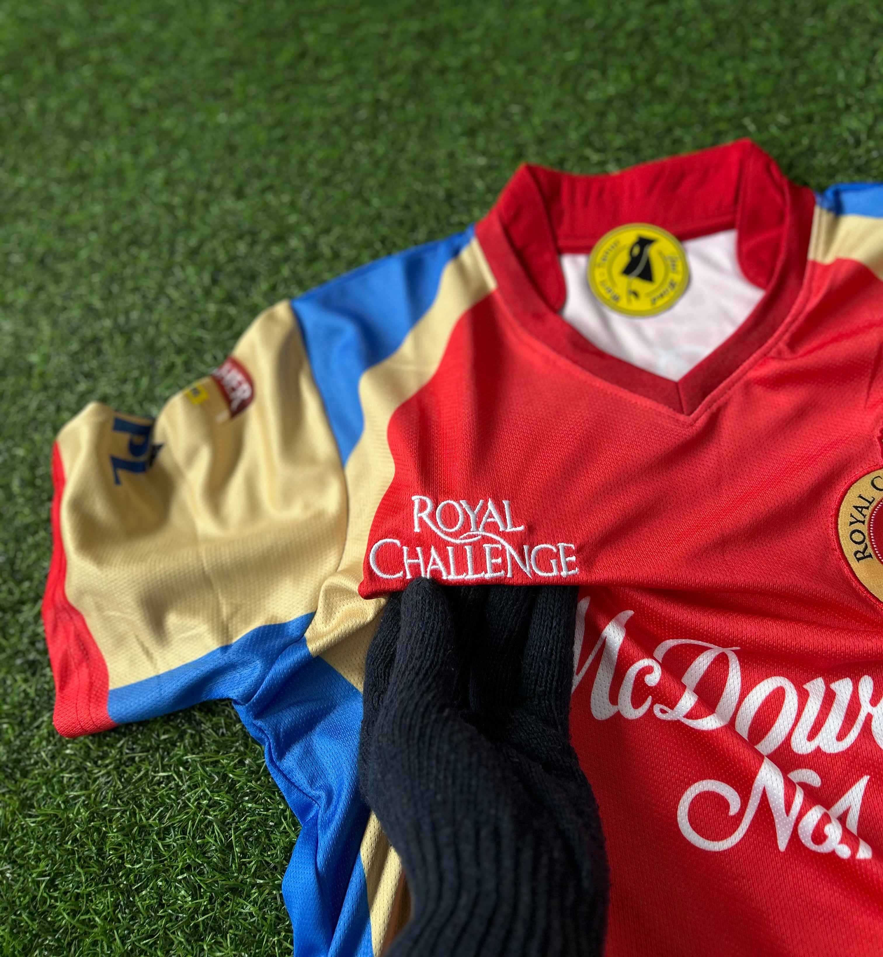 RCB 2012 IPL HOME KIT, HALF SLEEVE EMBROIDERY (OG NECK)